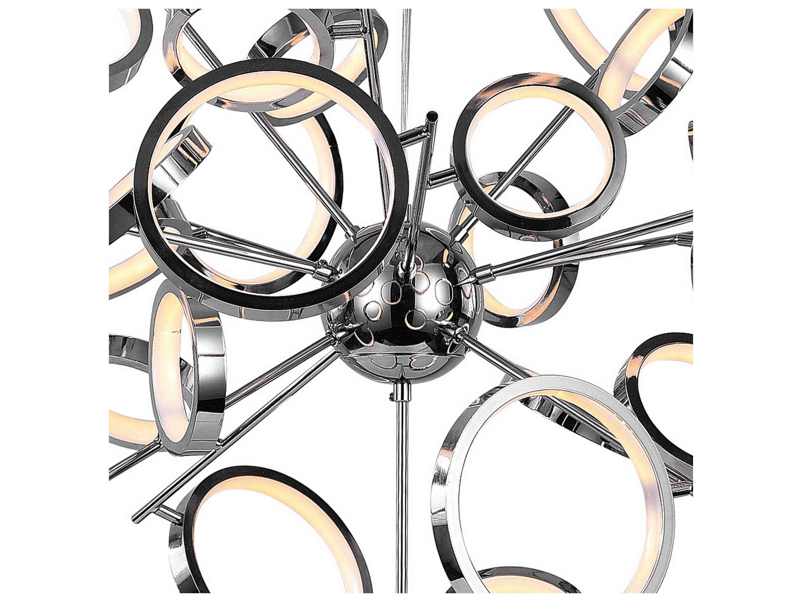 CWI Lighting Colette Chrome Round Sputnik Pendant