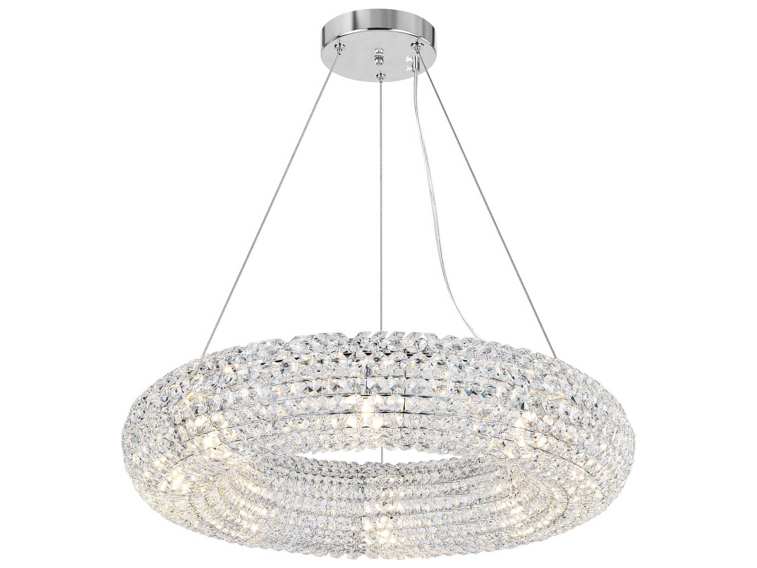 CWI Lighting Veronique 8-Light Chrome Round Chandelier