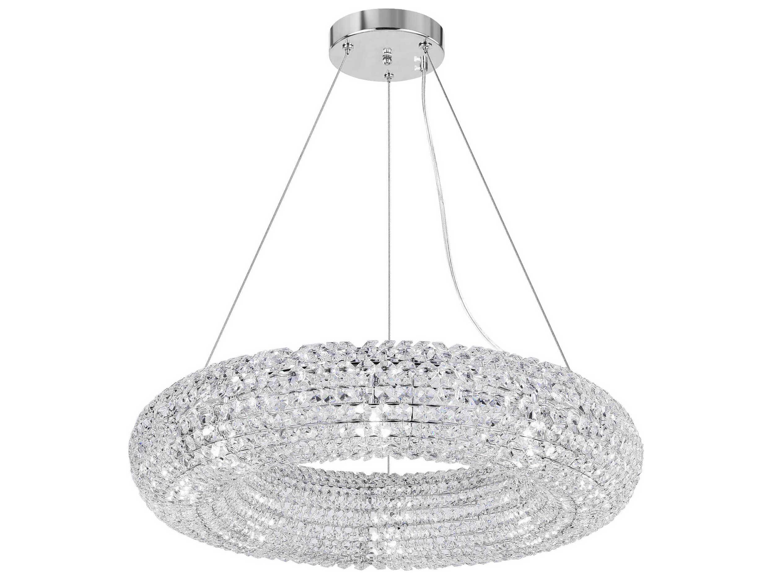CWI Lighting Veronique 8-Light Chrome Round Chandelier