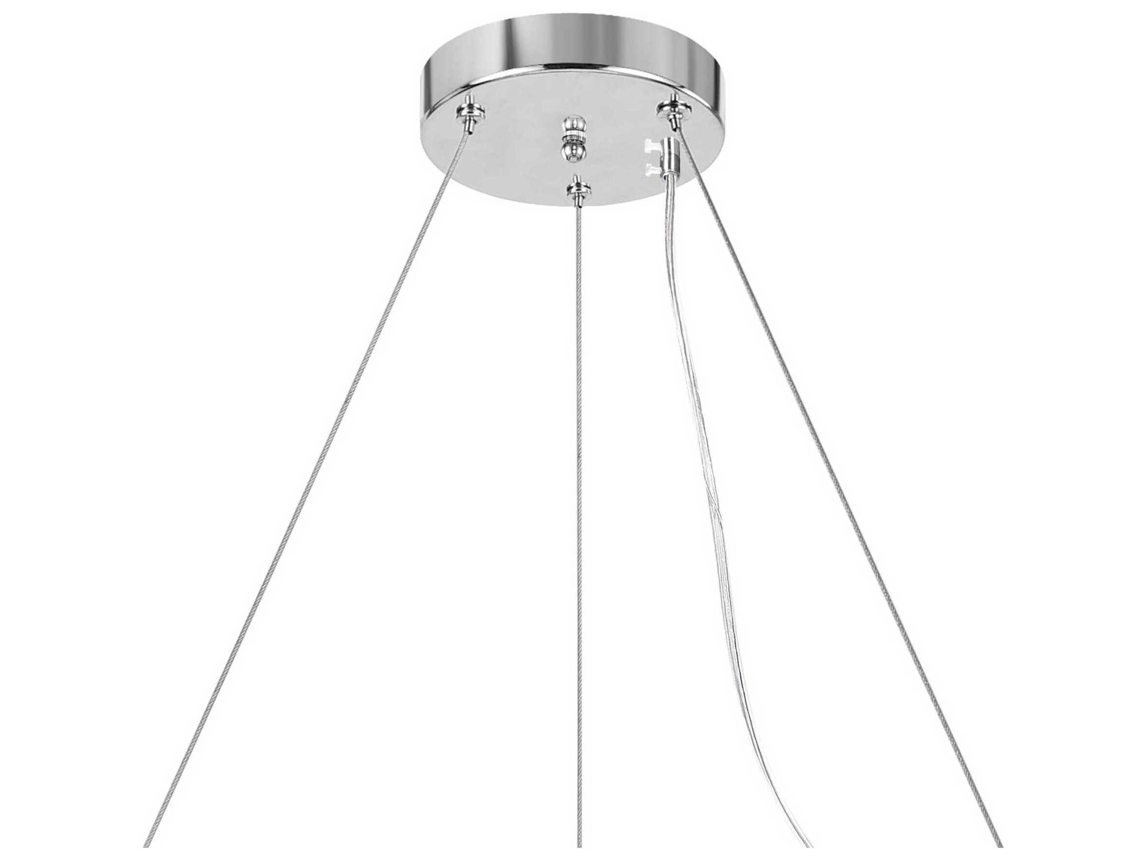 CWI Lighting Veronique 8-Light Chrome Round Chandelier