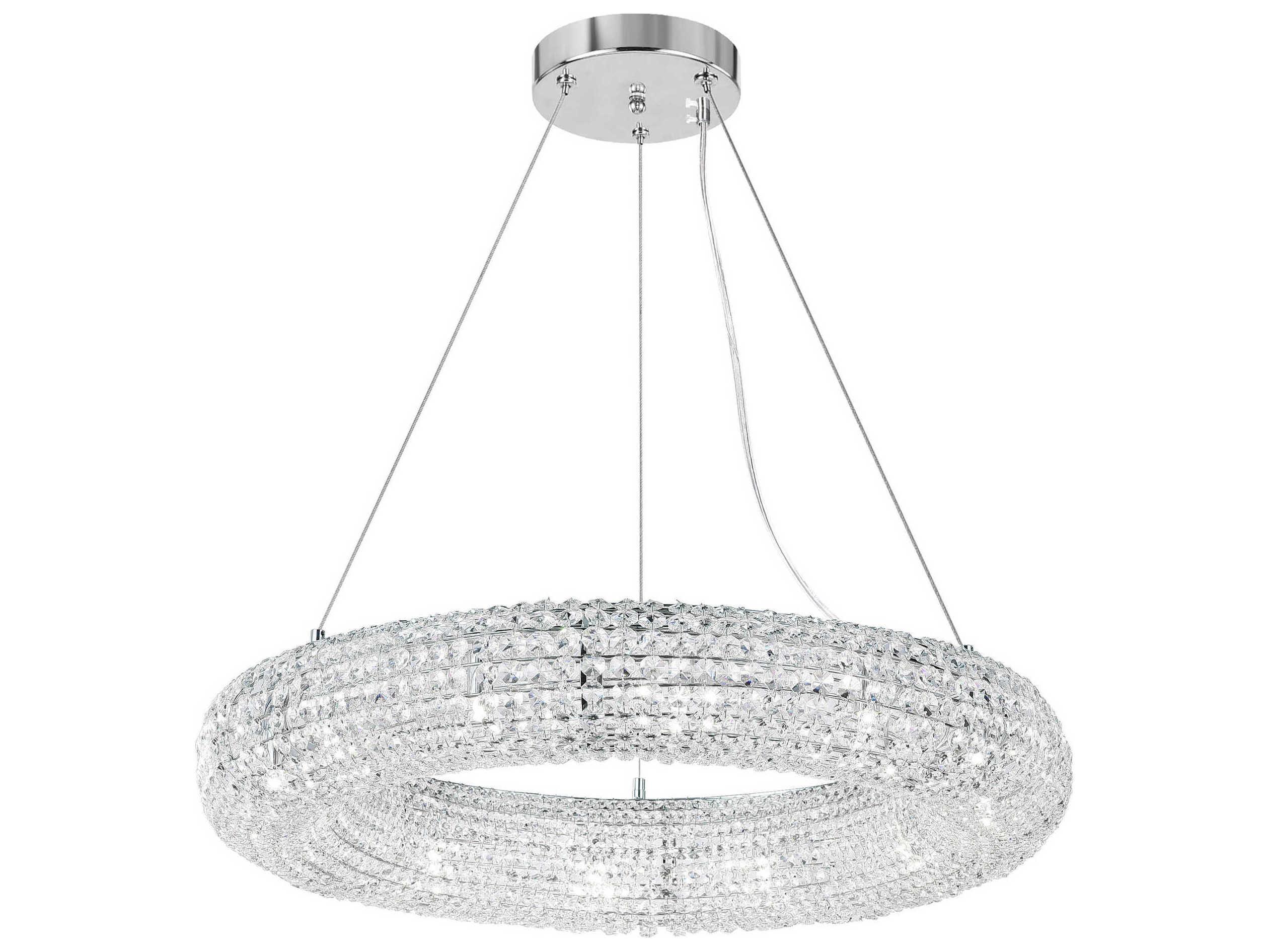 CWI Lighting Veronique 12-Light Chrome Round Chandelier