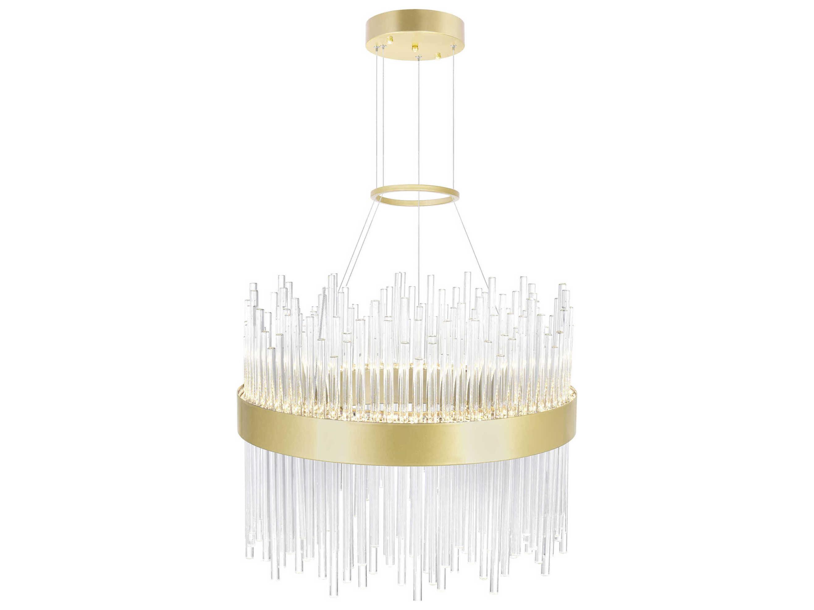 CWI Lighting Genevieve Medallion Gold Round Pendant