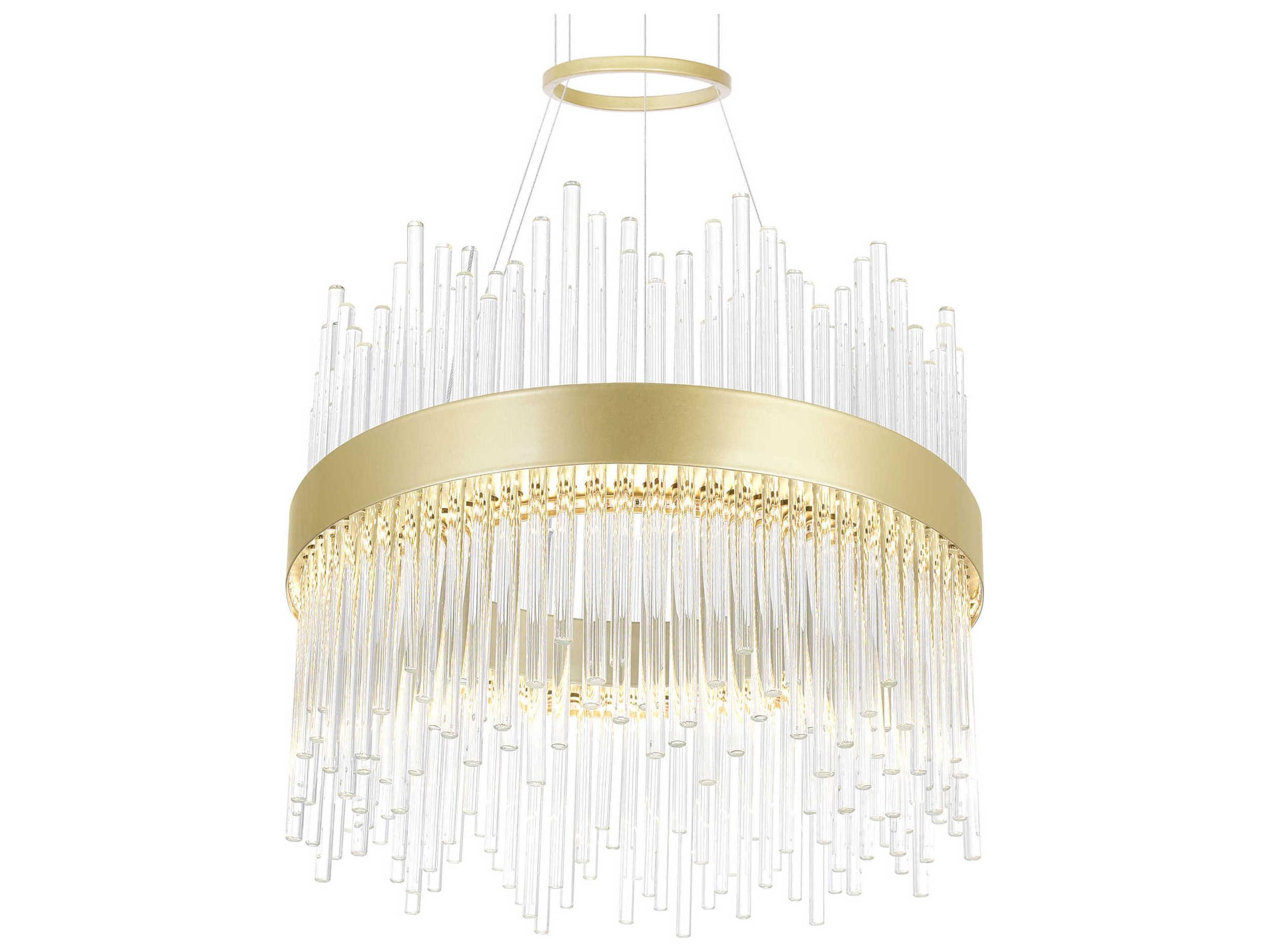 CWI Lighting Genevieve Medallion Gold Round Pendant