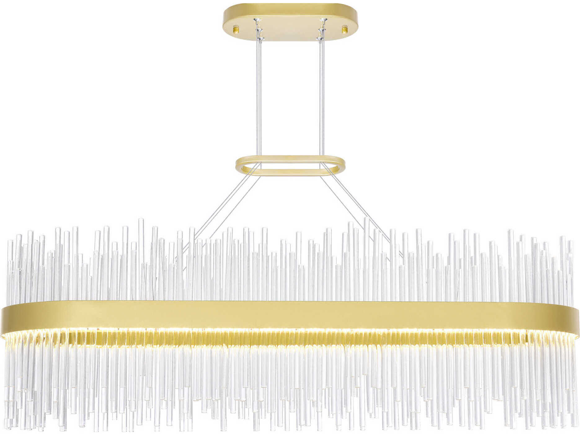 CWI Lighting Genevieve Medallion Gold Linear Island Pendant