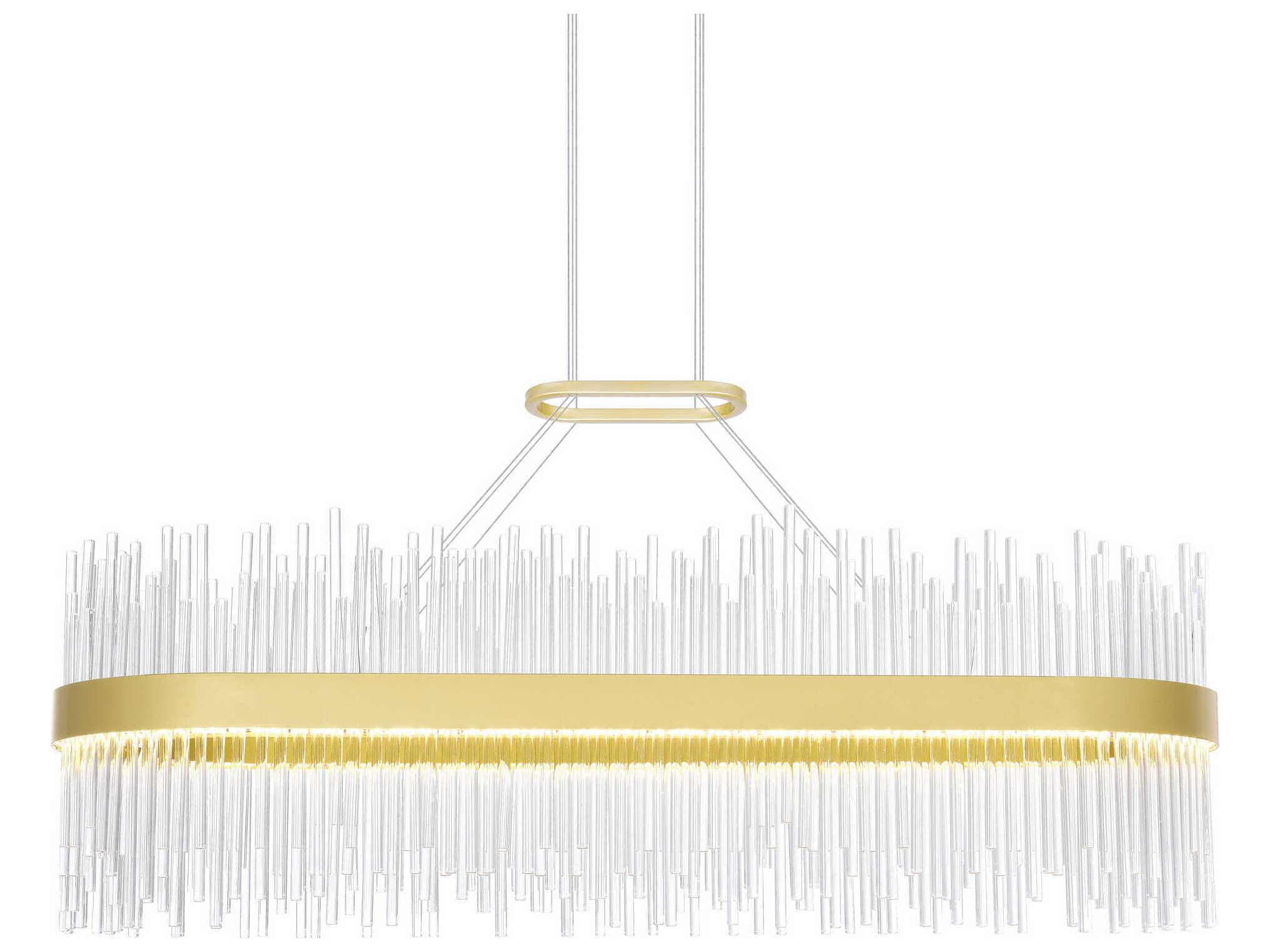 CWI Lighting Genevieve Medallion Gold Linear Island Pendant