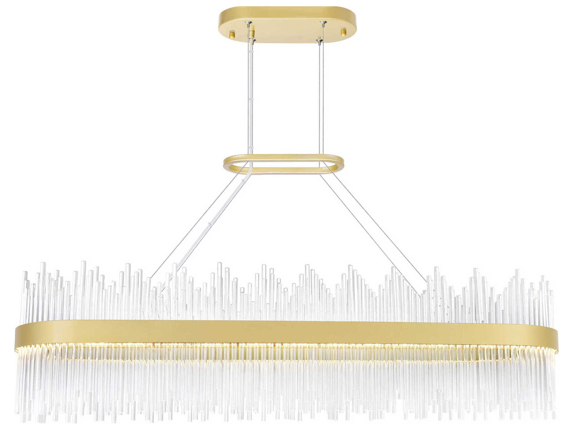 CWI Lighting Genevieve Medallion Gold Linear Island Pendant