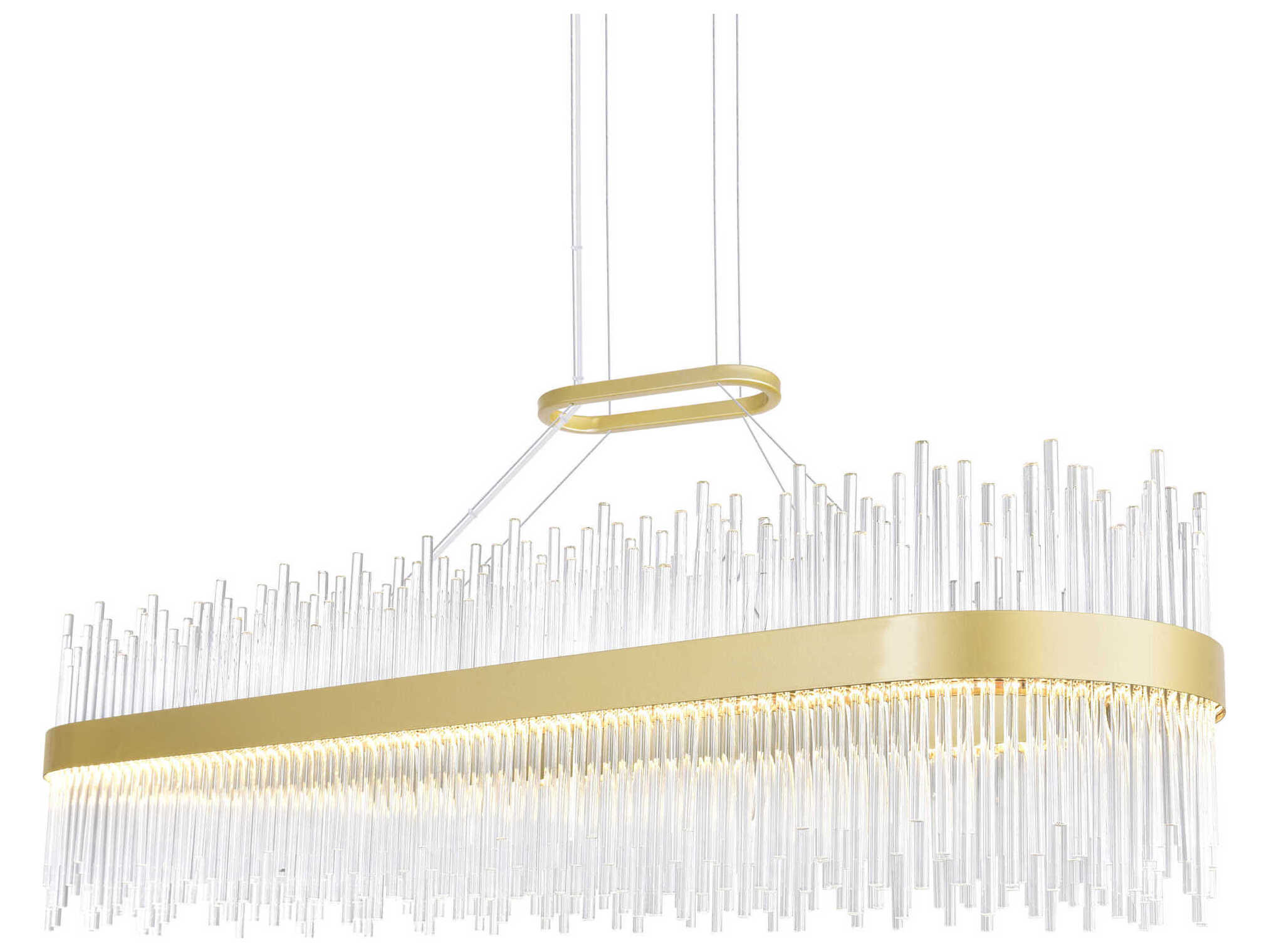 CWI Lighting Genevieve Medallion Gold Linear Island Pendant