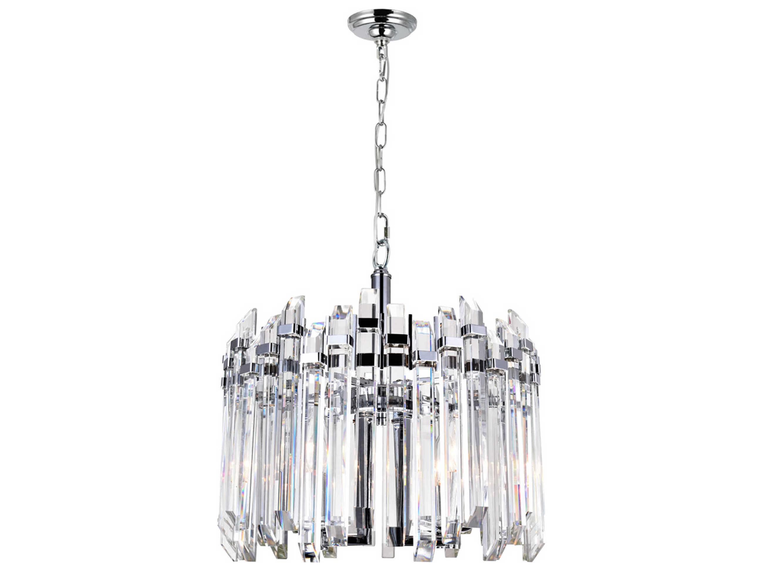 CWI Lighting Henrietta 4-Light Chrome Chandelier