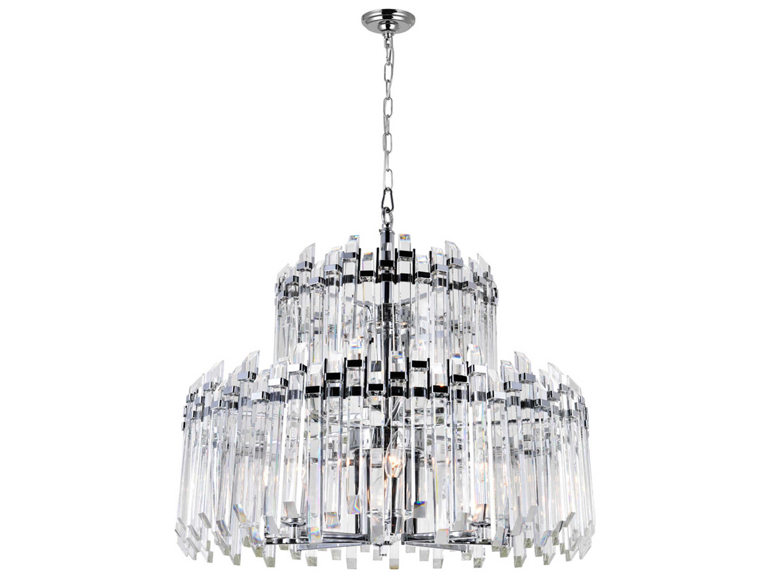 CWI Lighting Henrietta 12-Light Chrome Chandelier