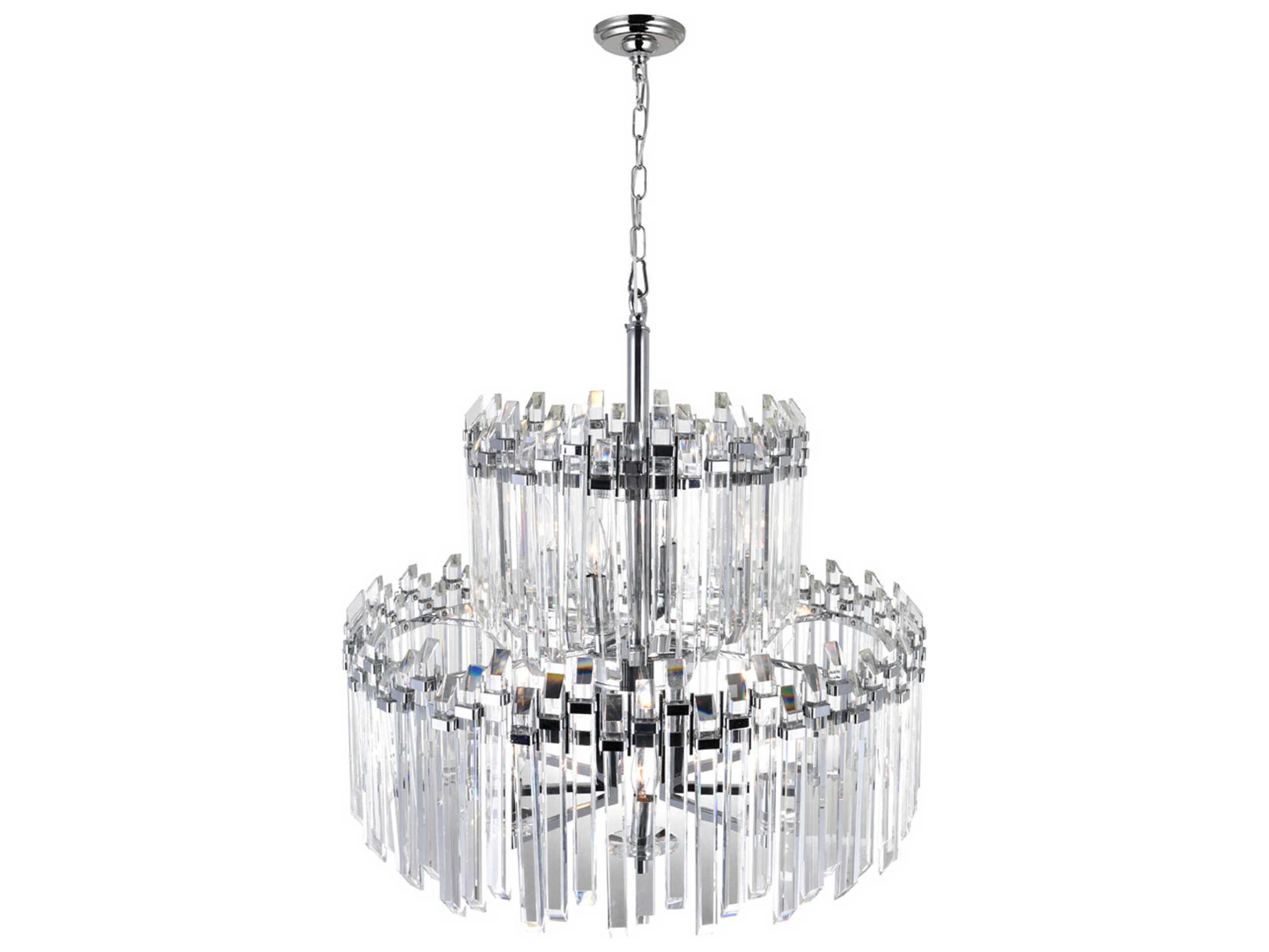 CWI Lighting Henrietta 12-Light Chrome Chandelier