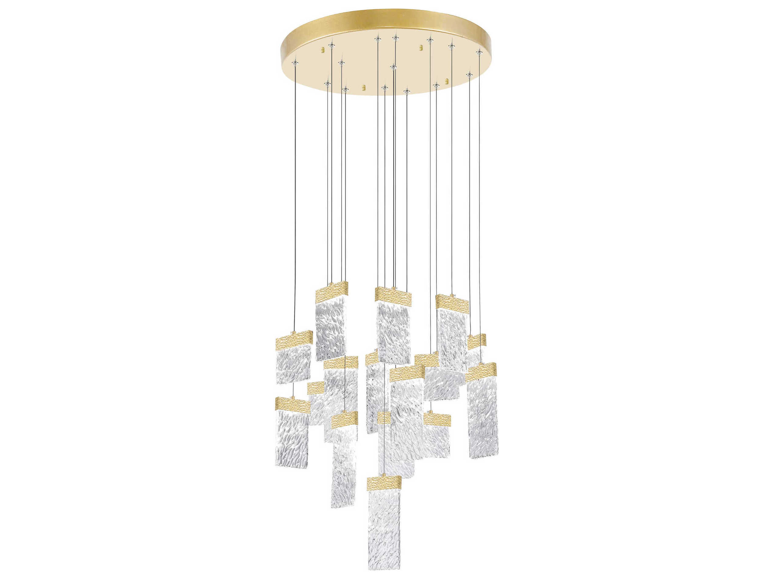 CWI Lighting Carolina Gold Leaf Pendant