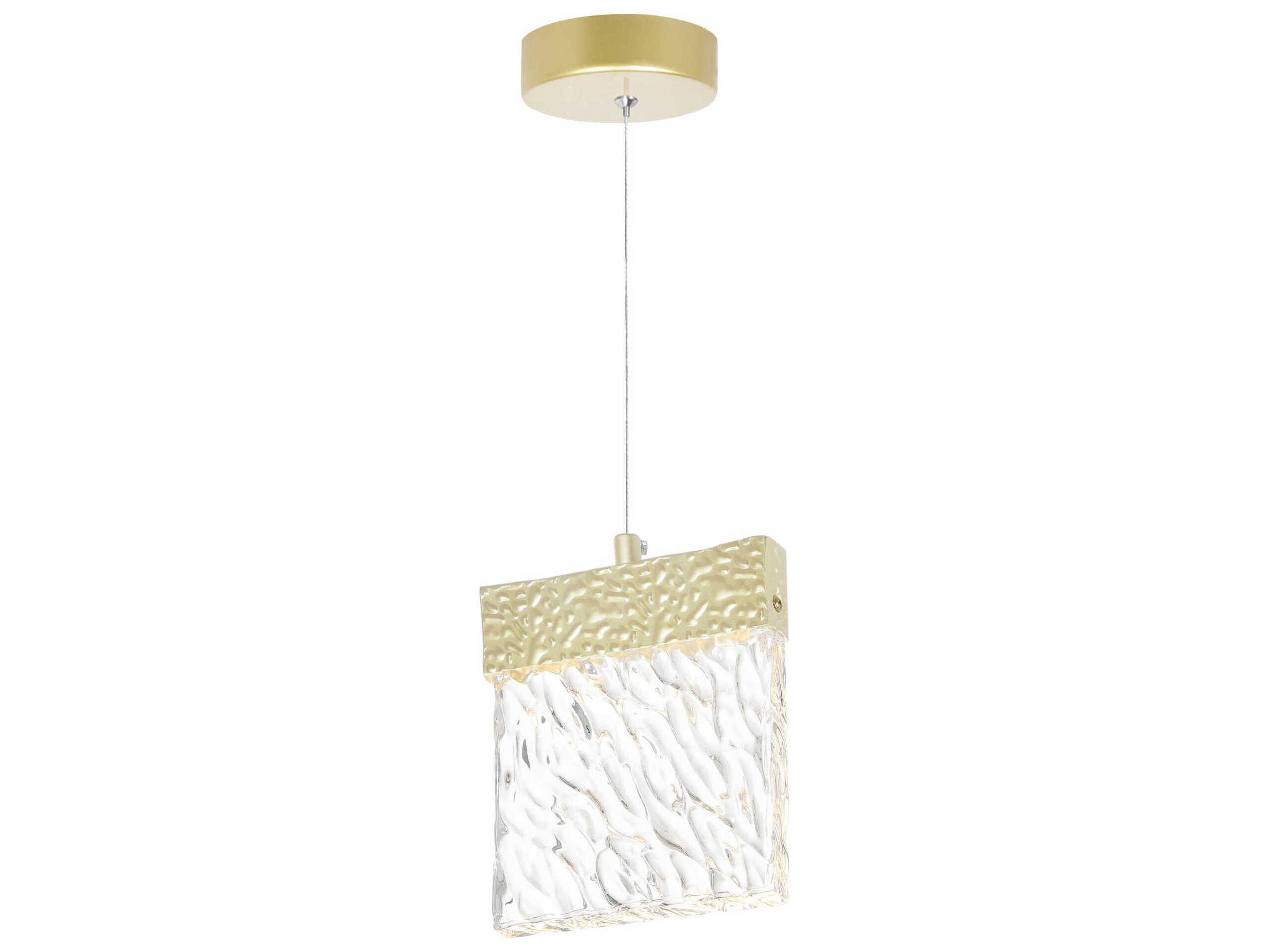 CWI Lighting Carolina Gold Leaf Mini Pendant