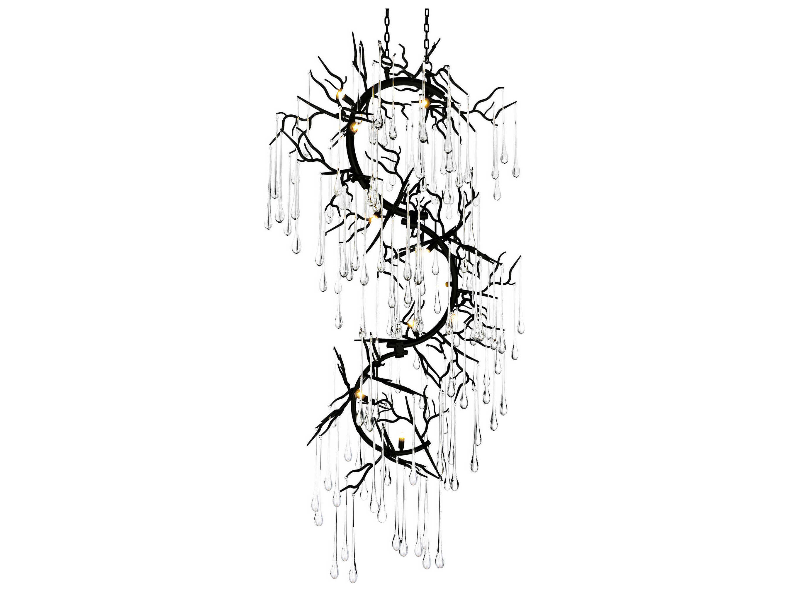 CWI Lighting Anita 12-Light Black Chandelier