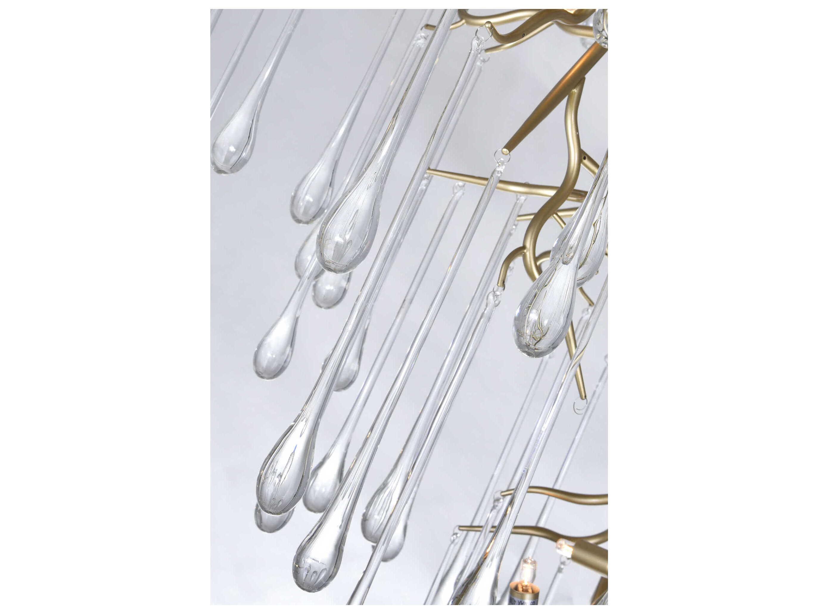 CWI Lighting Anita 12-Light Gold Leaf Chandelier