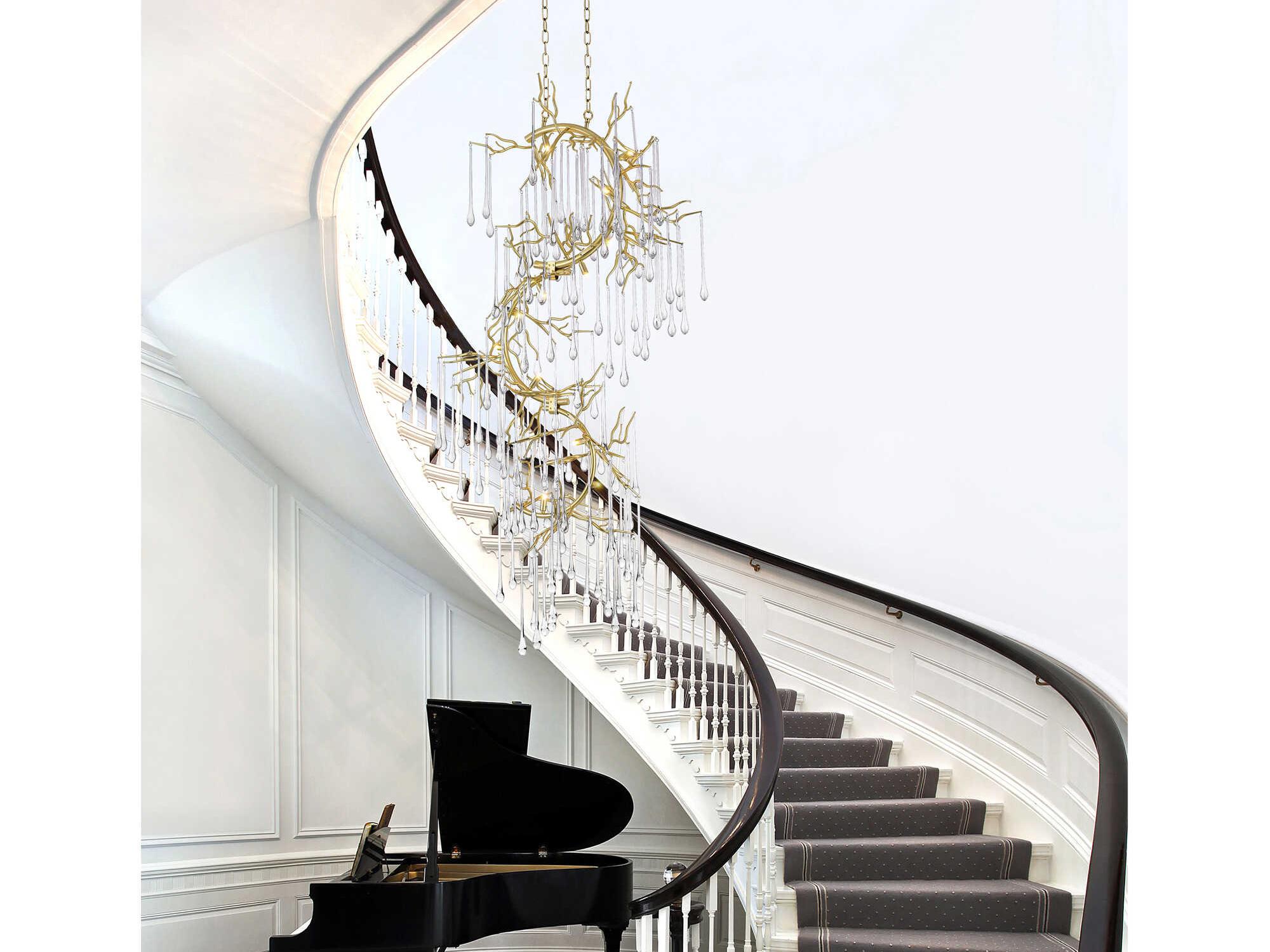 CWI Lighting Anita 12-Light Gold Leaf Chandelier