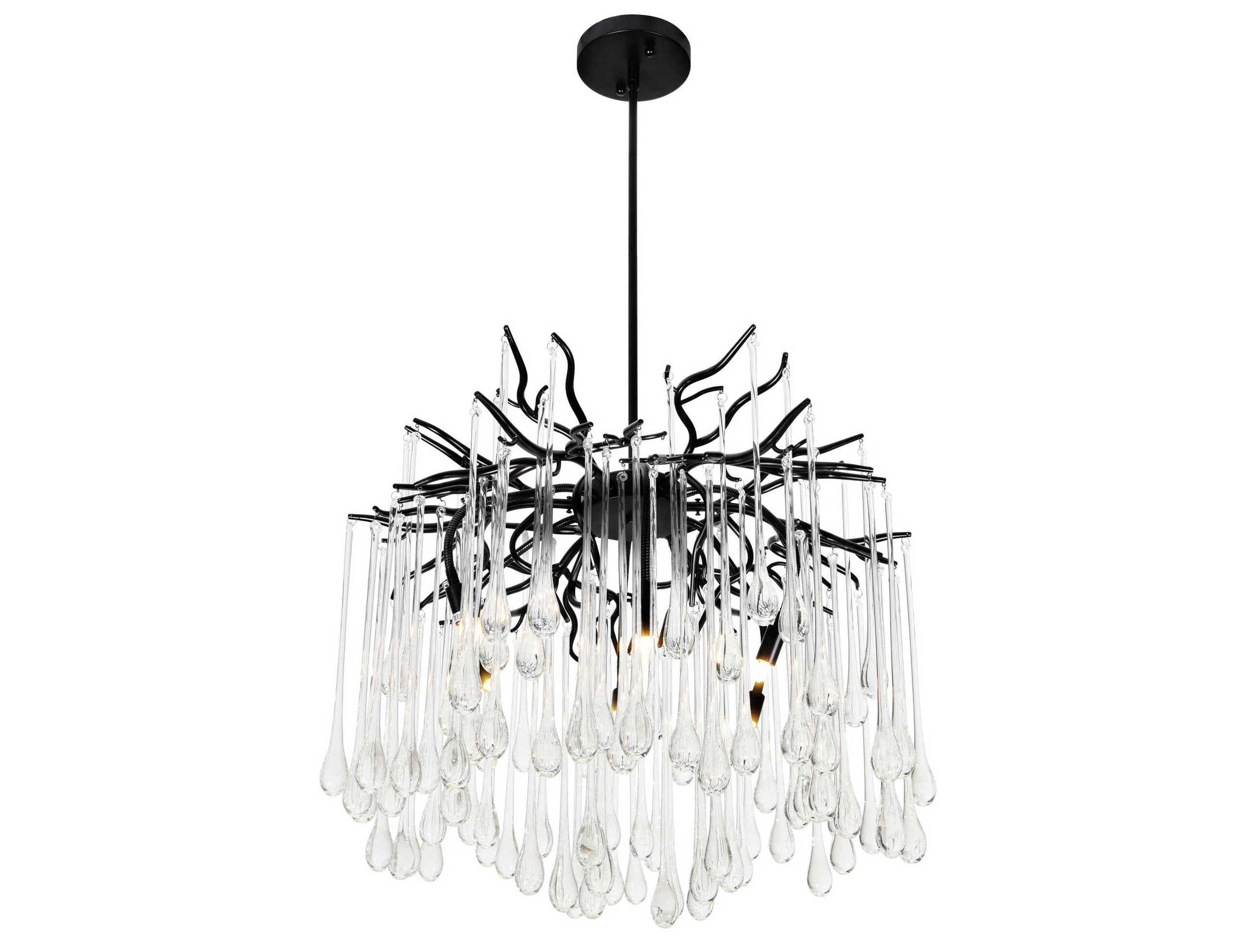CWI Lighting Anita 6-Light Black Chandelier