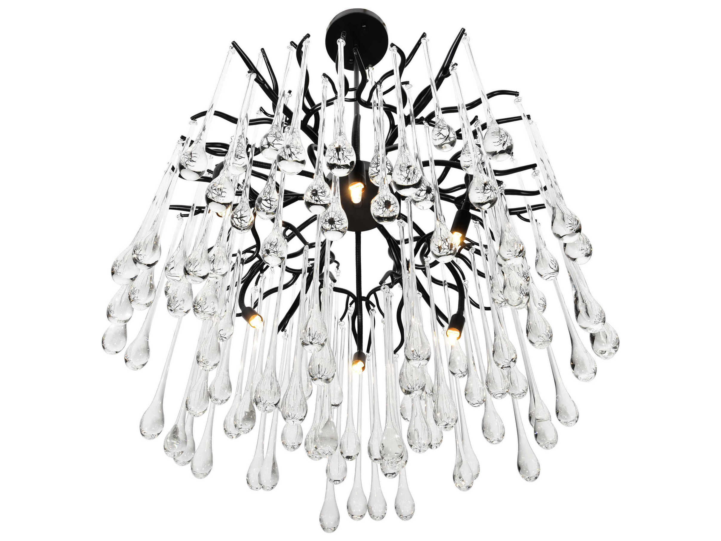 CWI Lighting Anita 6-Light Black Chandelier