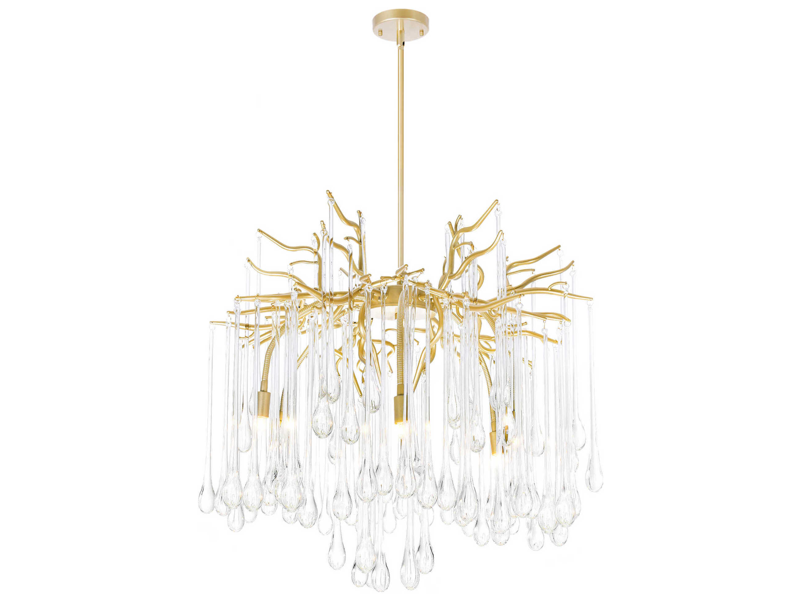 CWI Lighting Anita 6-Light Gold Leaf Chandelier