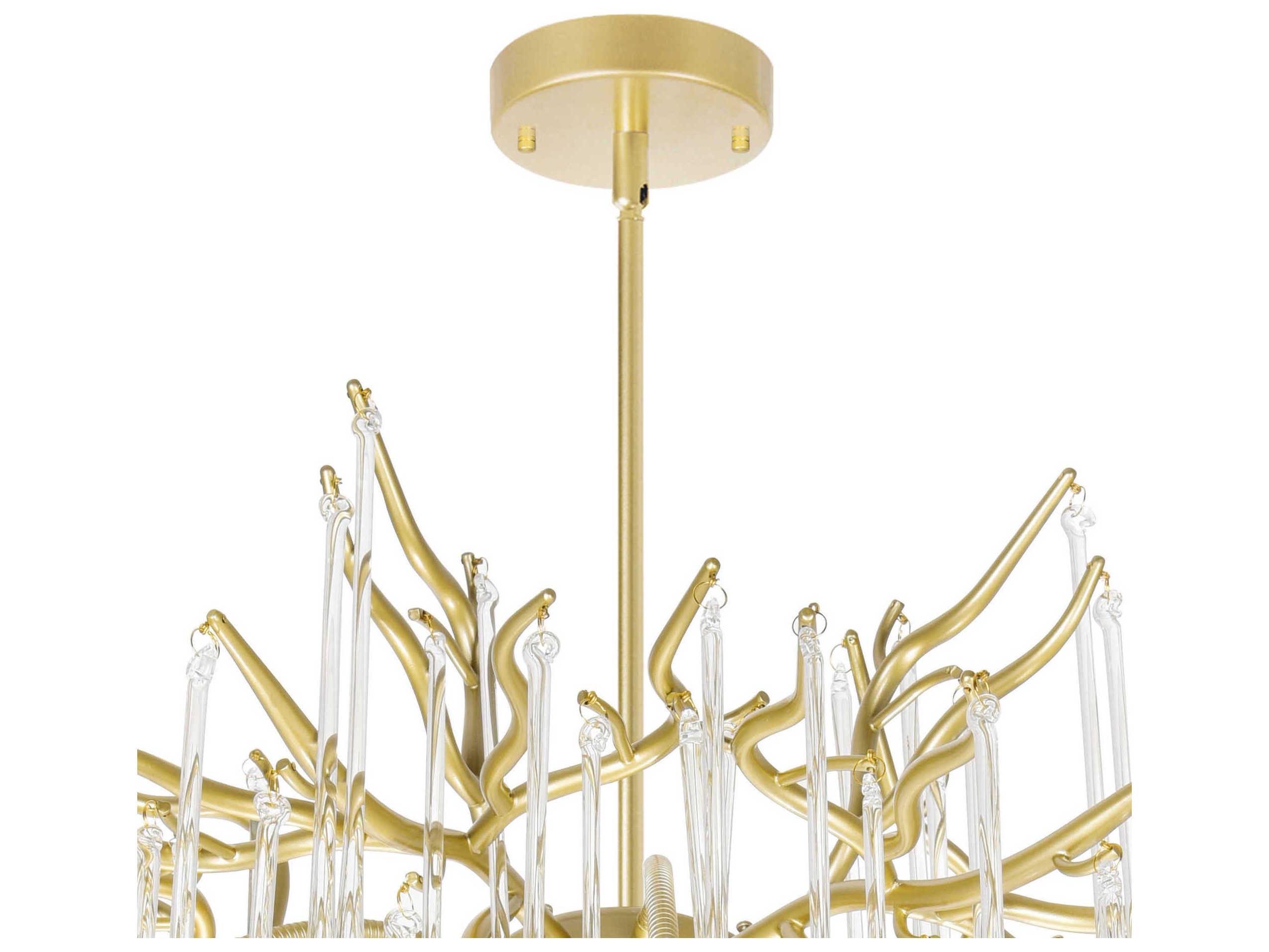 CWI Lighting Anita 6-Light Gold Leaf Chandelier
