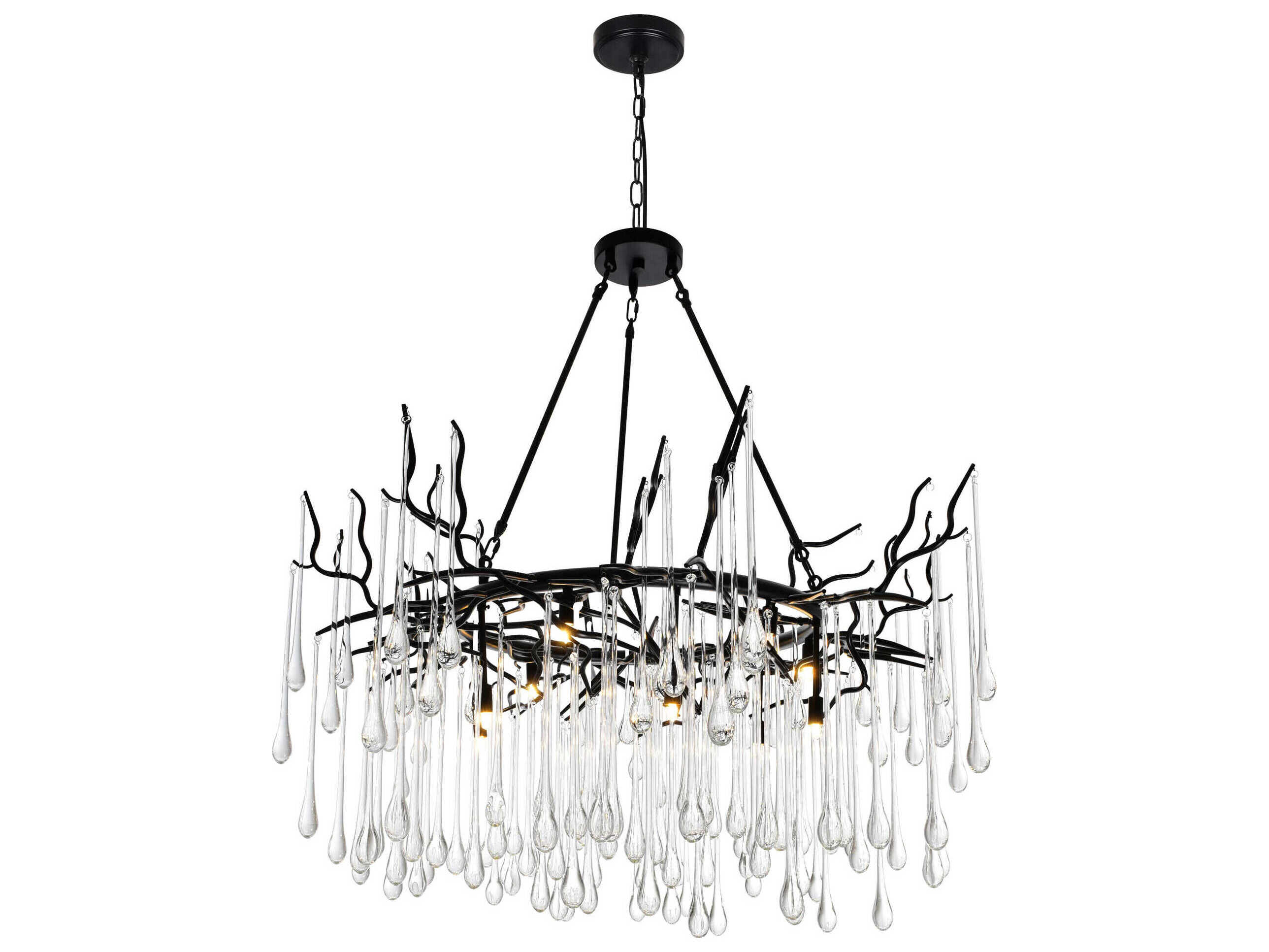 CWI Lighting Anita 12-Light Black Chandelier