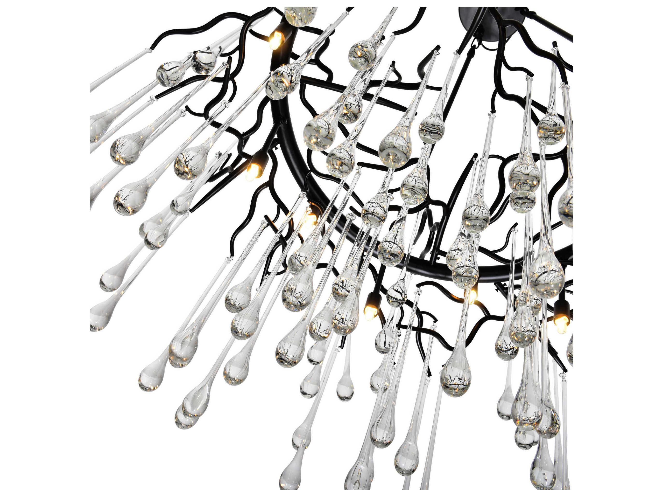 CWI Lighting Anita 12-Light Black Chandelier