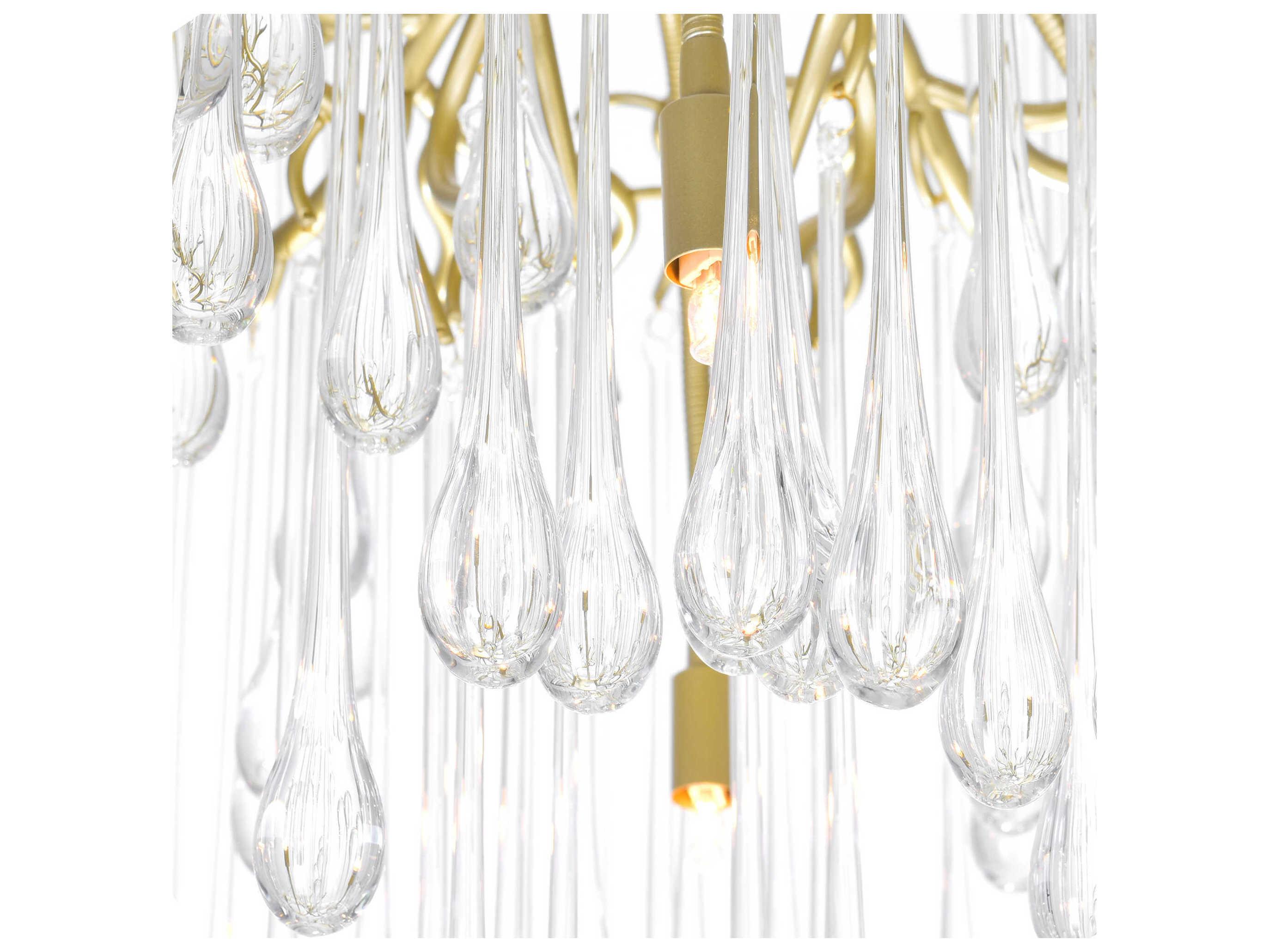 CWI Lighting Anita 10-Light Gold Leaf Island Pendant