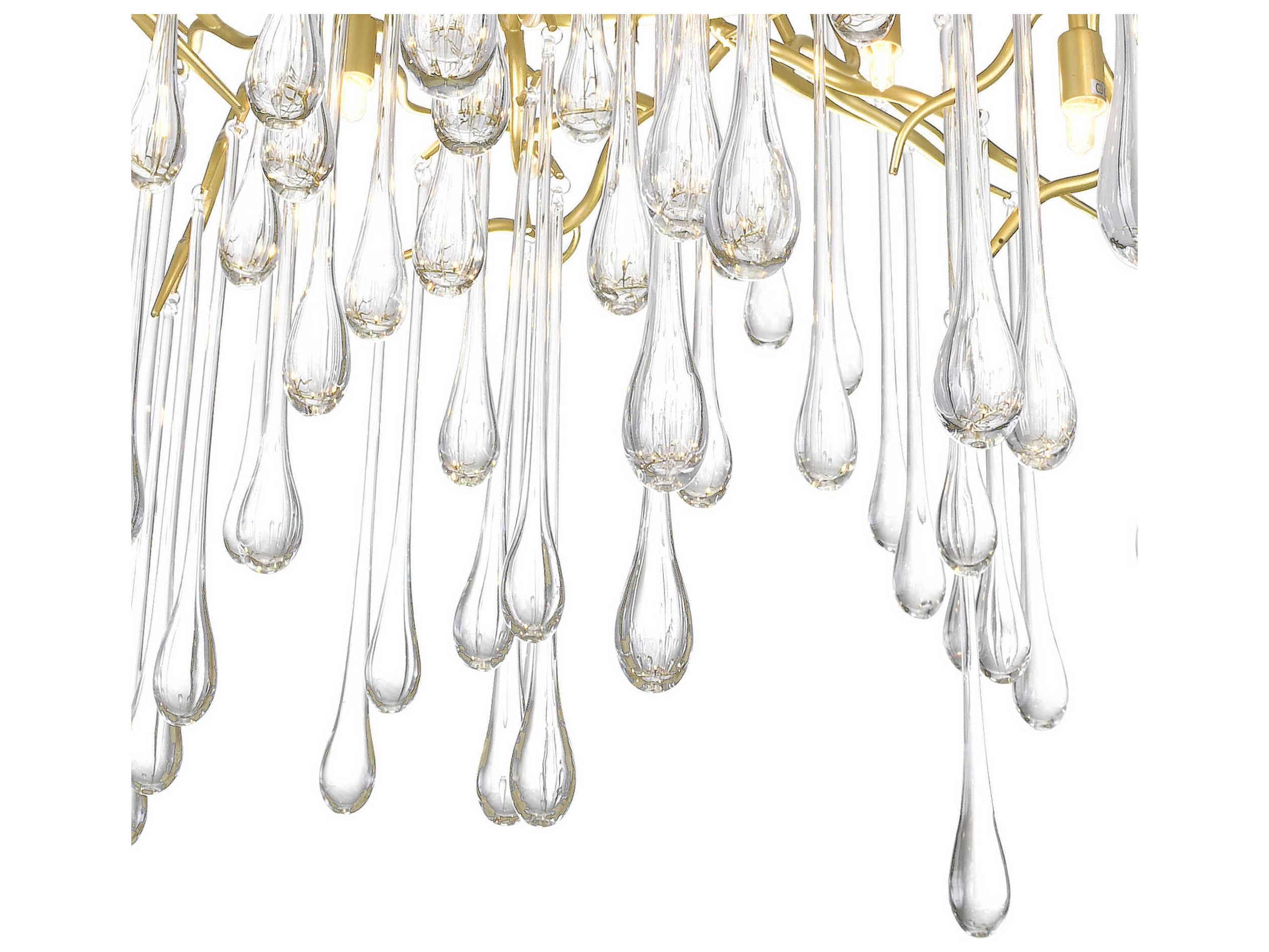 CWI Lighting Anita 10-Light Gold Leaf Island Pendant