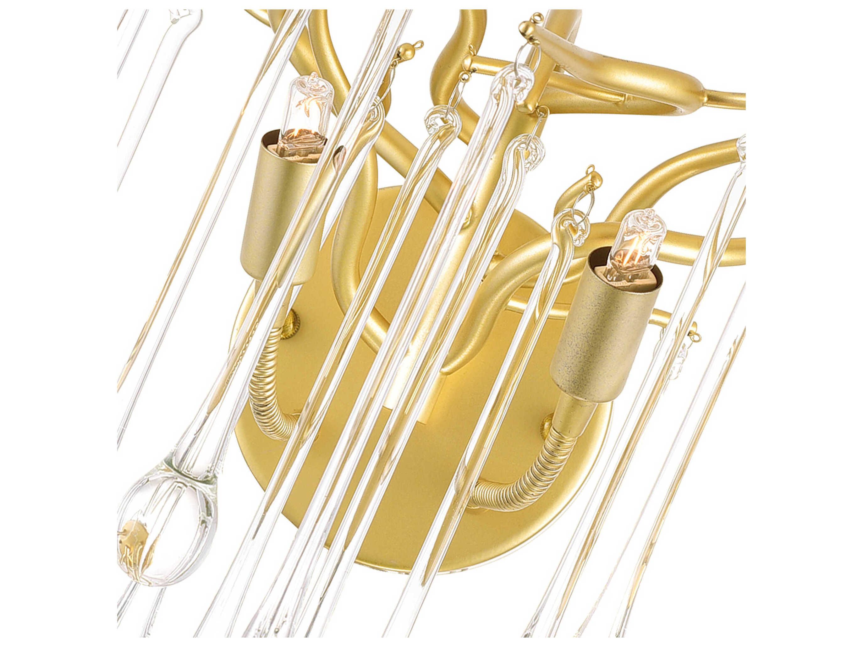 CWI Lighting Anita 2-Light Gold Leaf Vanity Light