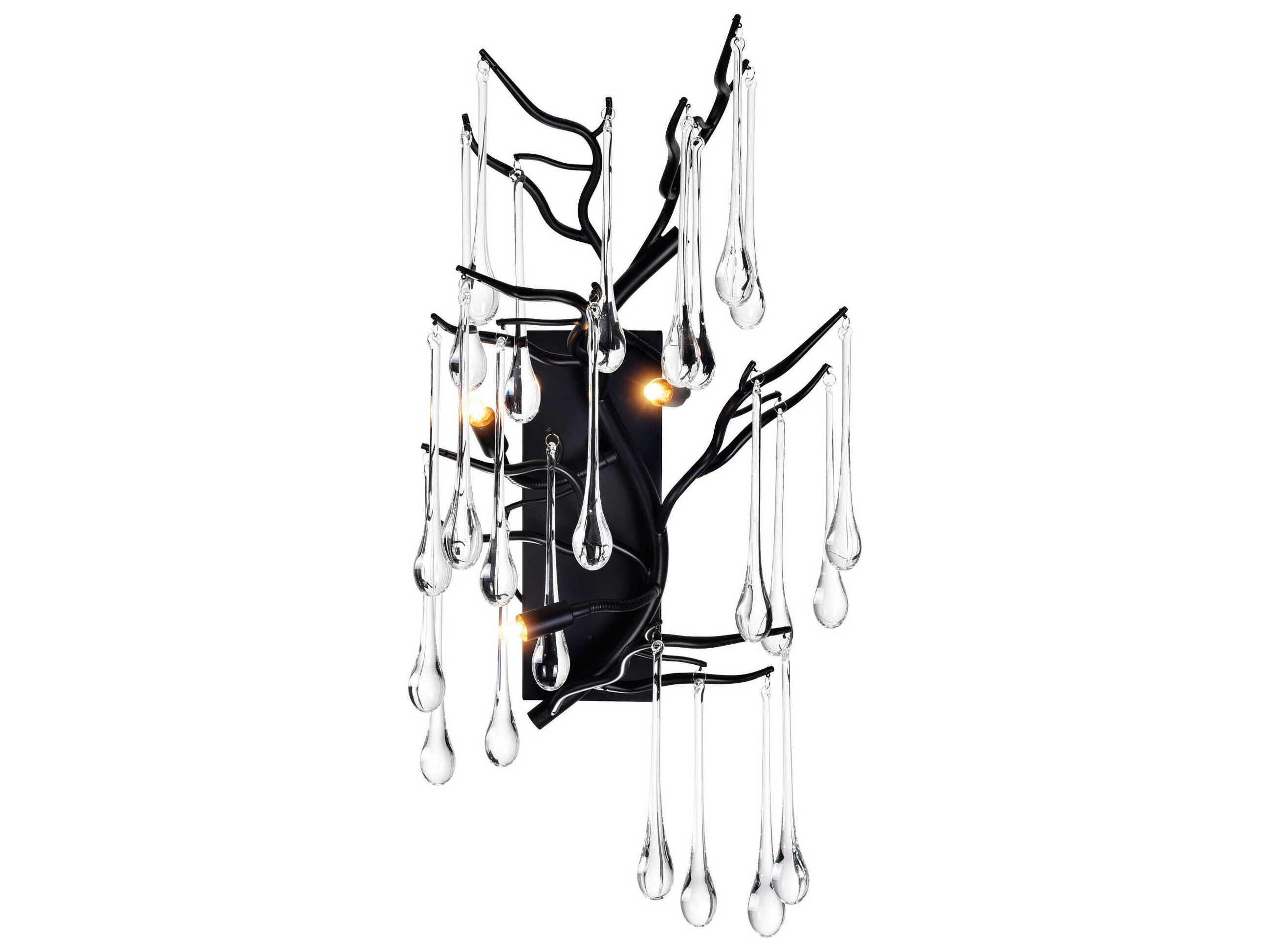 CWI Lighting Anita 3-Light Black Vanity Light