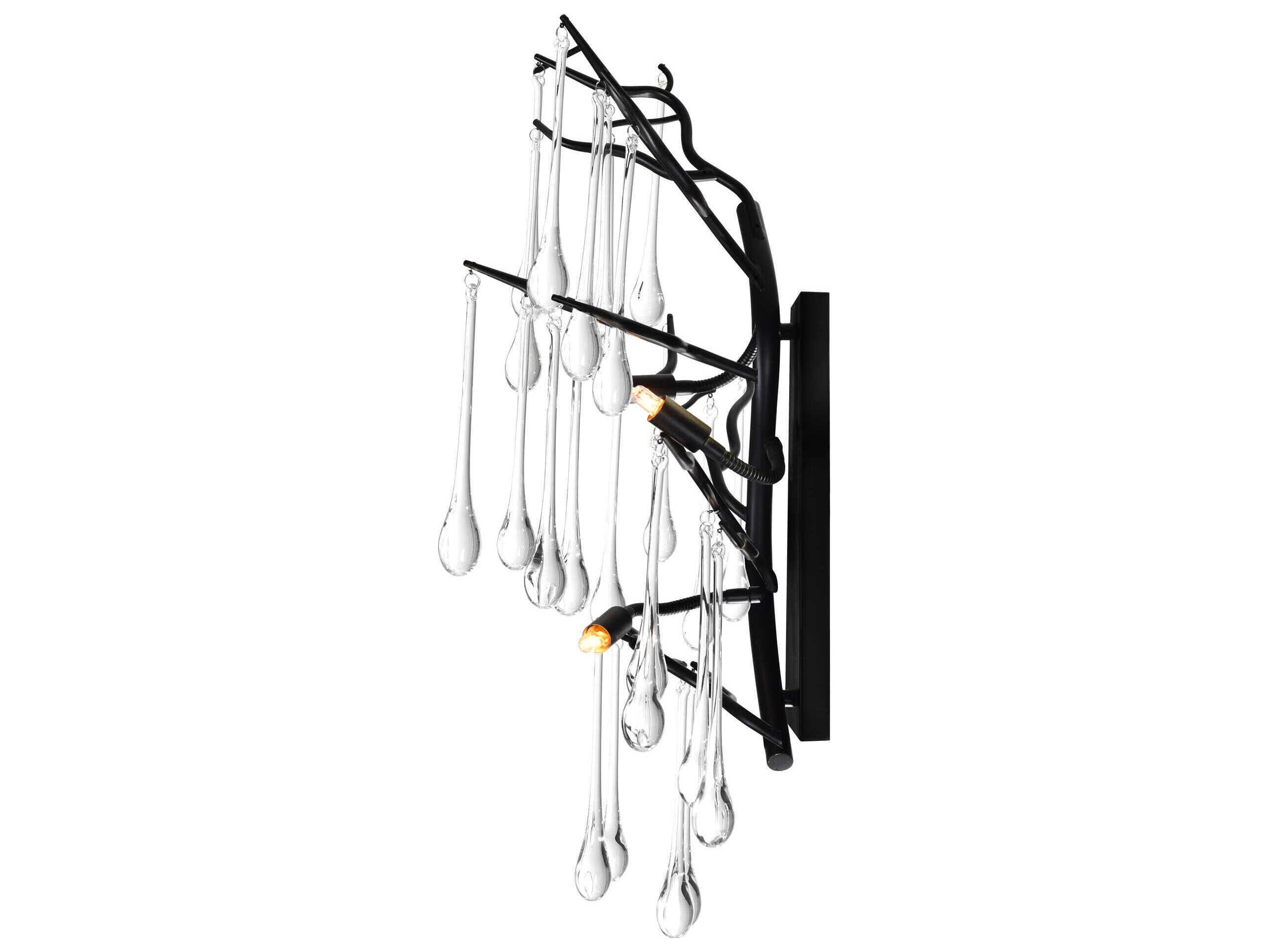 CWI Lighting Anita 3-Light Black Vanity Light