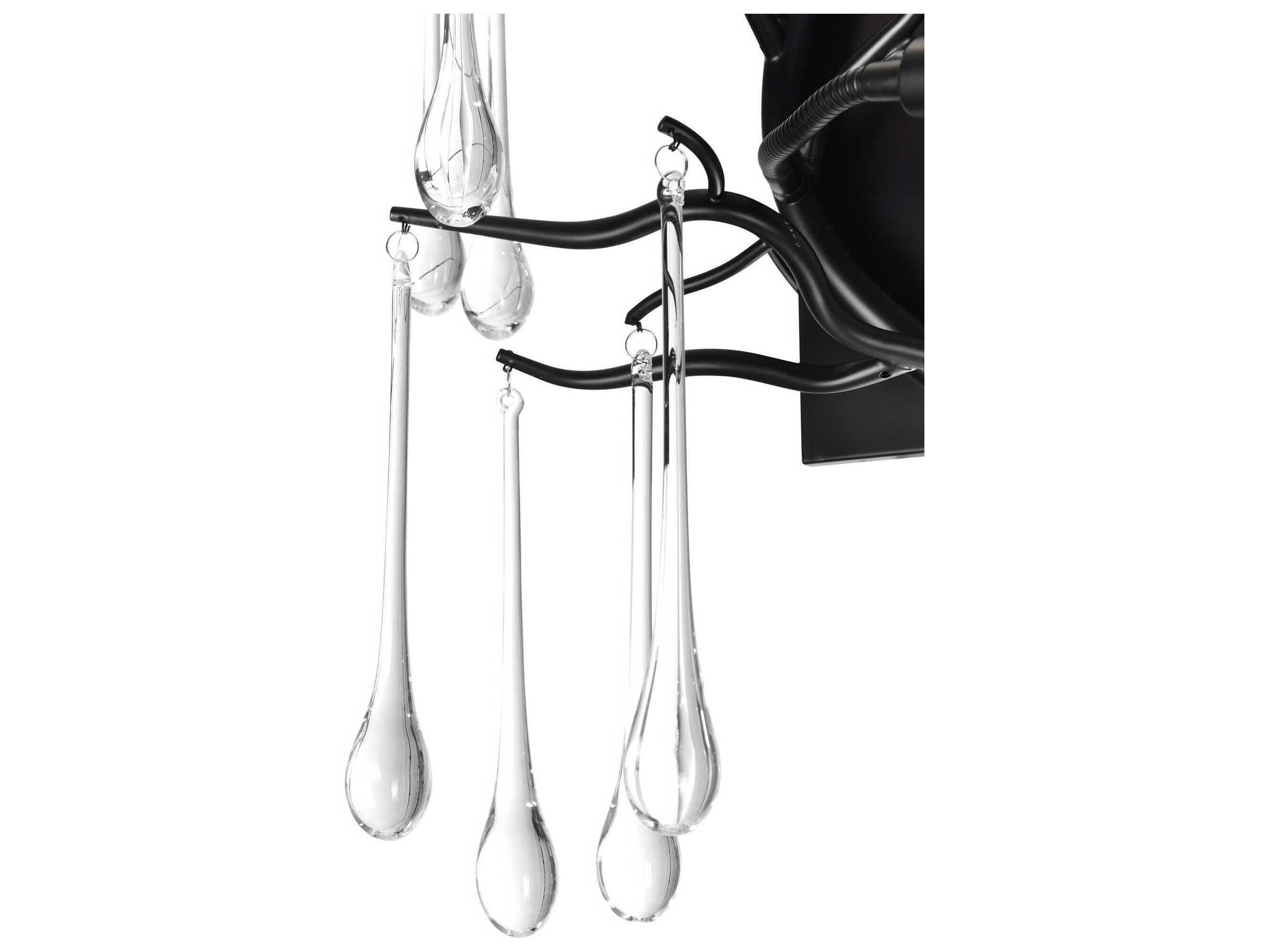 CWI Lighting Anita 3-Light Black Vanity Light