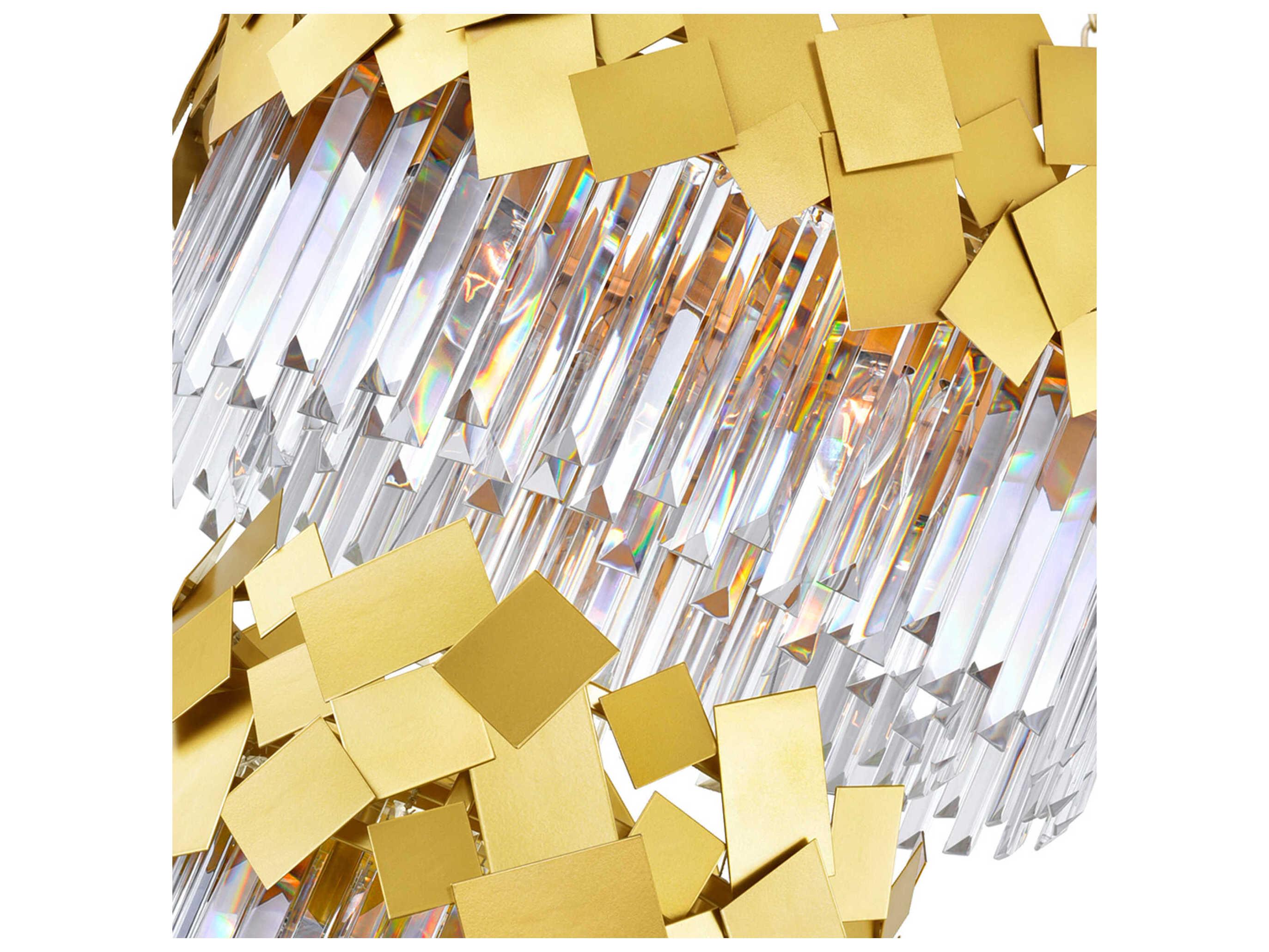 CWI Lighting Panache 10-Light Medallion Gold Tiered Chandelier