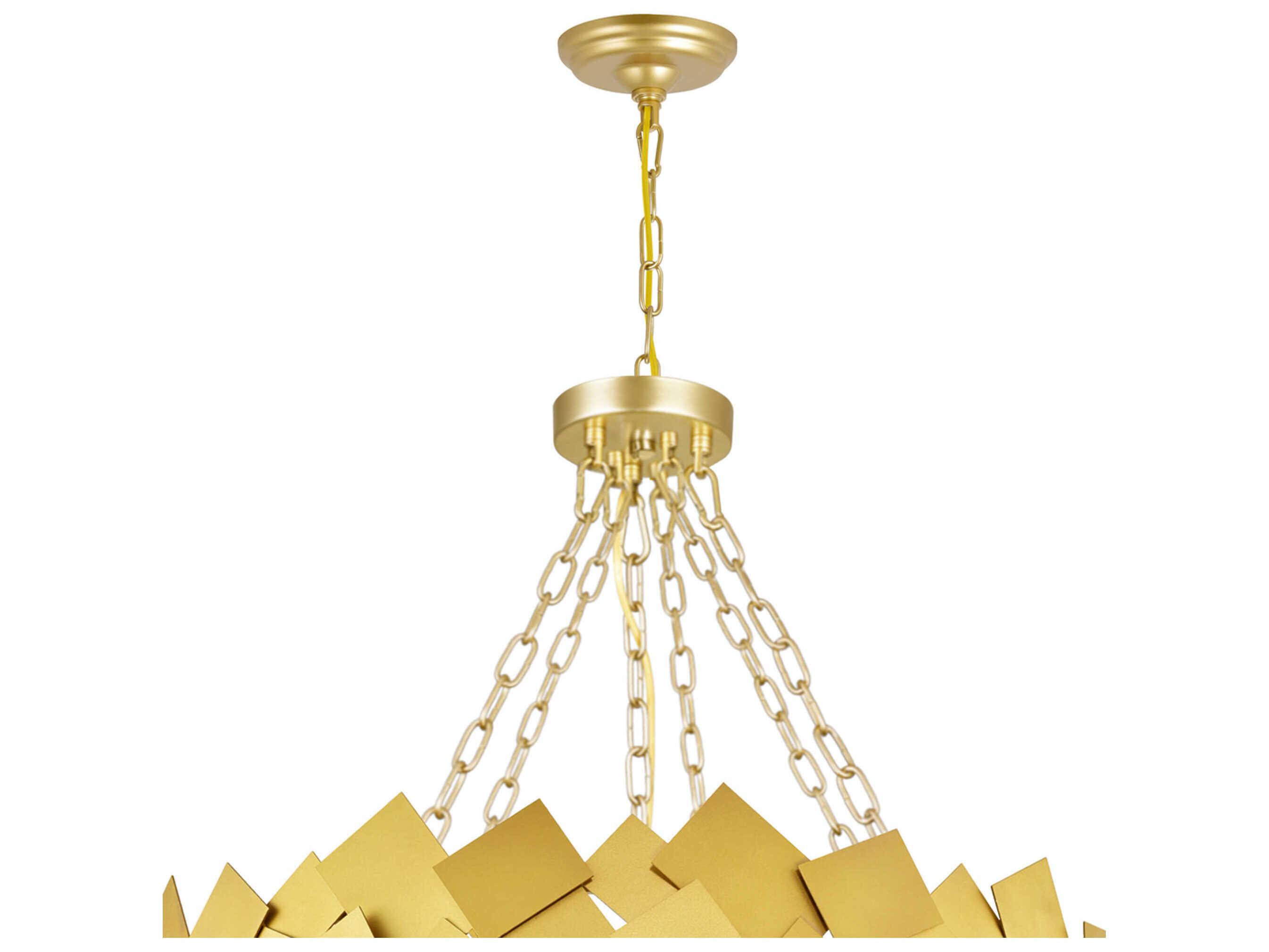 CWI Lighting Panache 10-Light Medallion Gold Tiered Chandelier