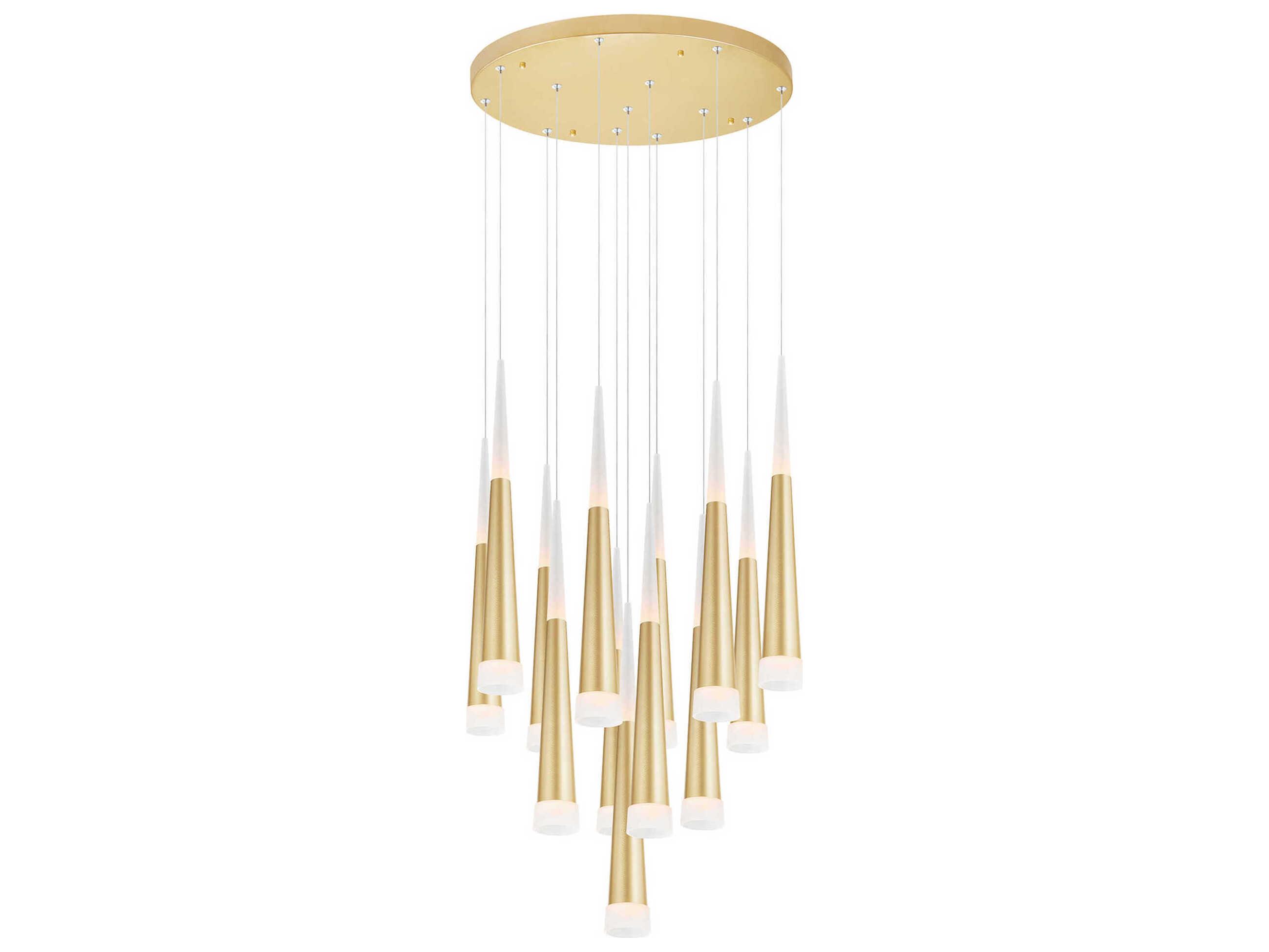 CWI Lighting Andes Satin Gold Pendant