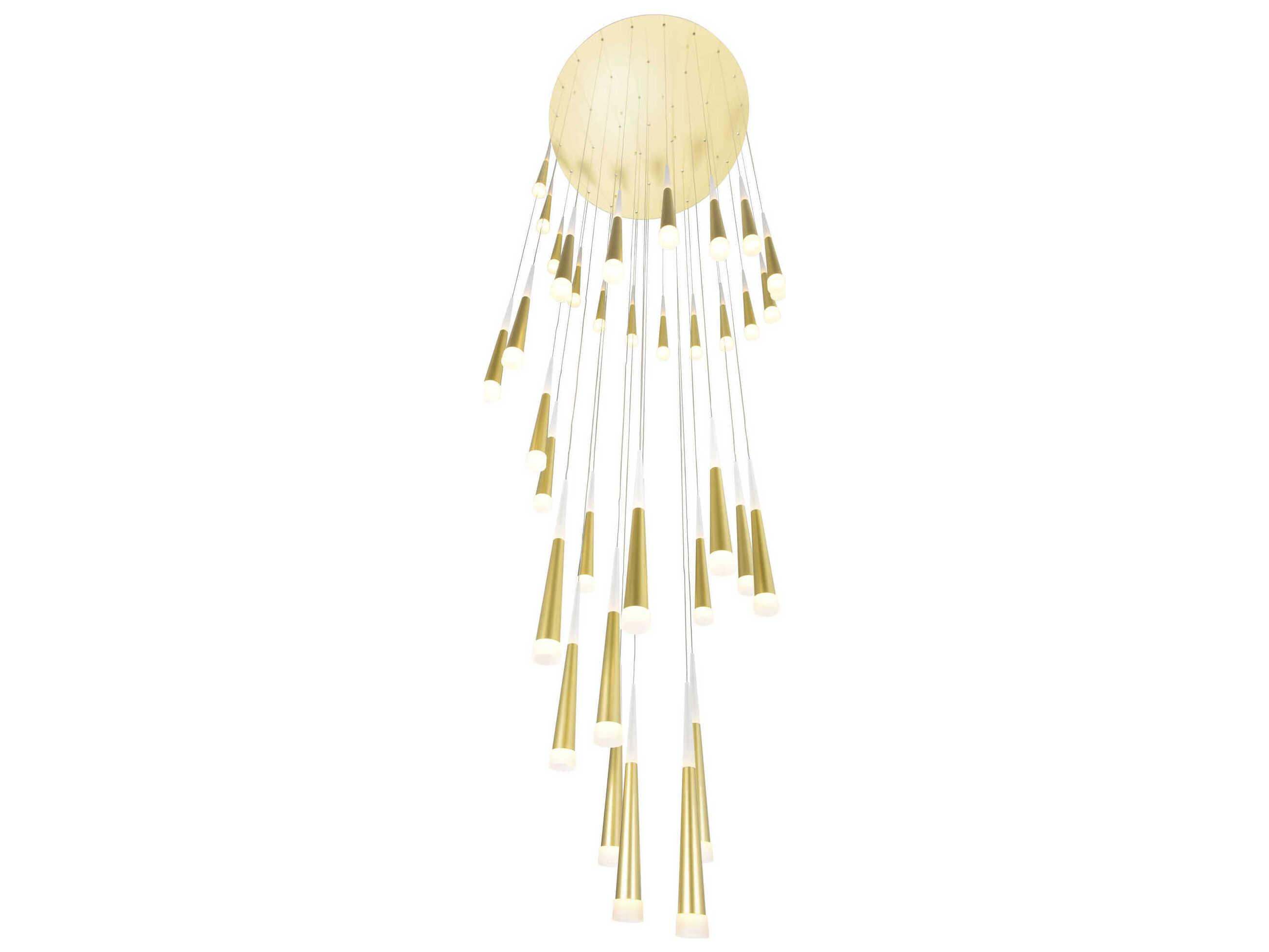 CWI Lighting Andes Satin Gold Pendant