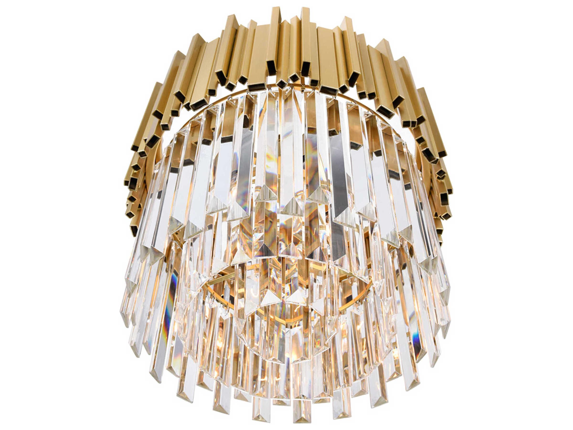 CWI Lighting Deco 4-Light Medallion Gold Chandelier
