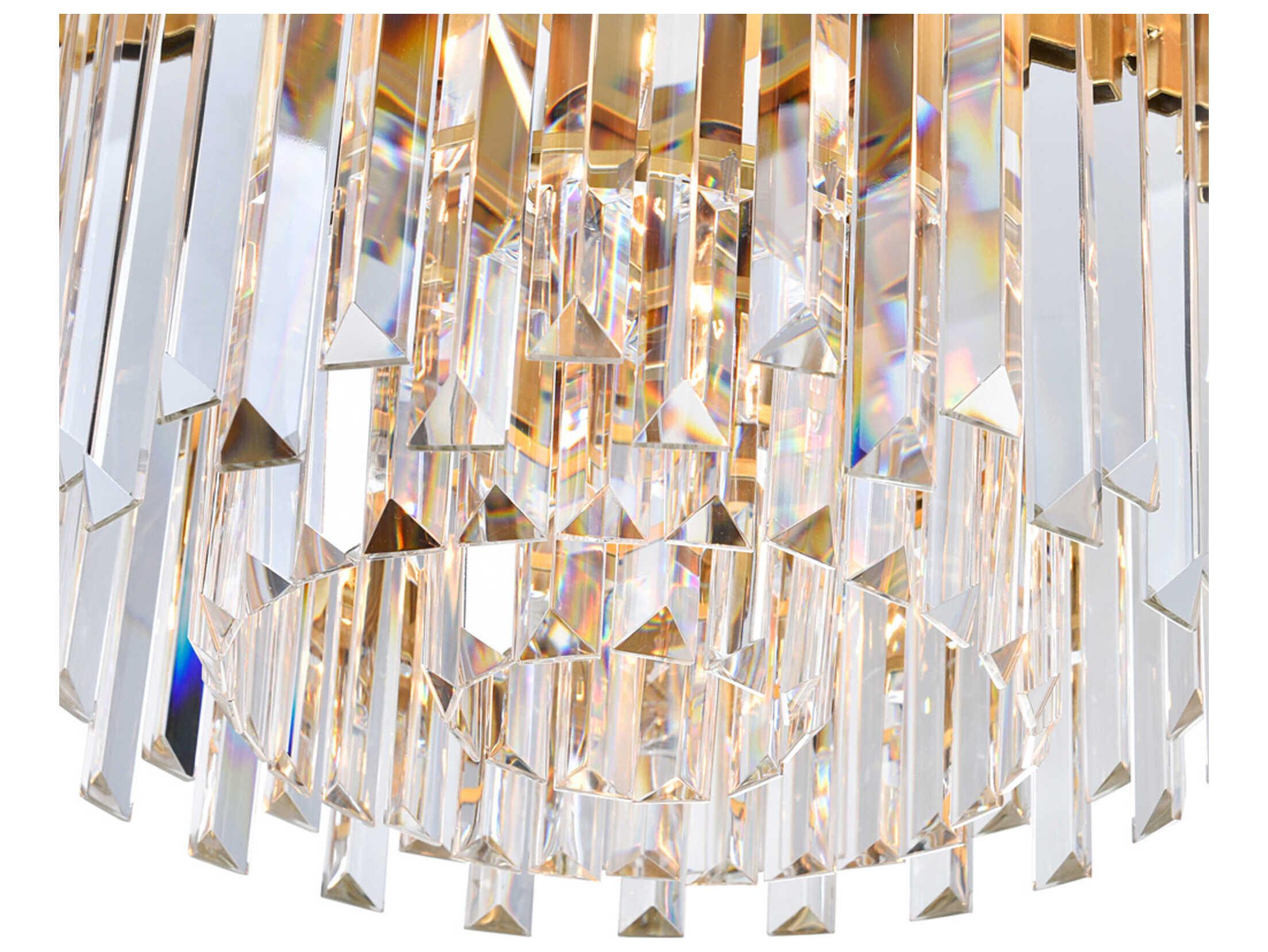 CWI Lighting Deco 4-Light Medallion Gold Chandelier