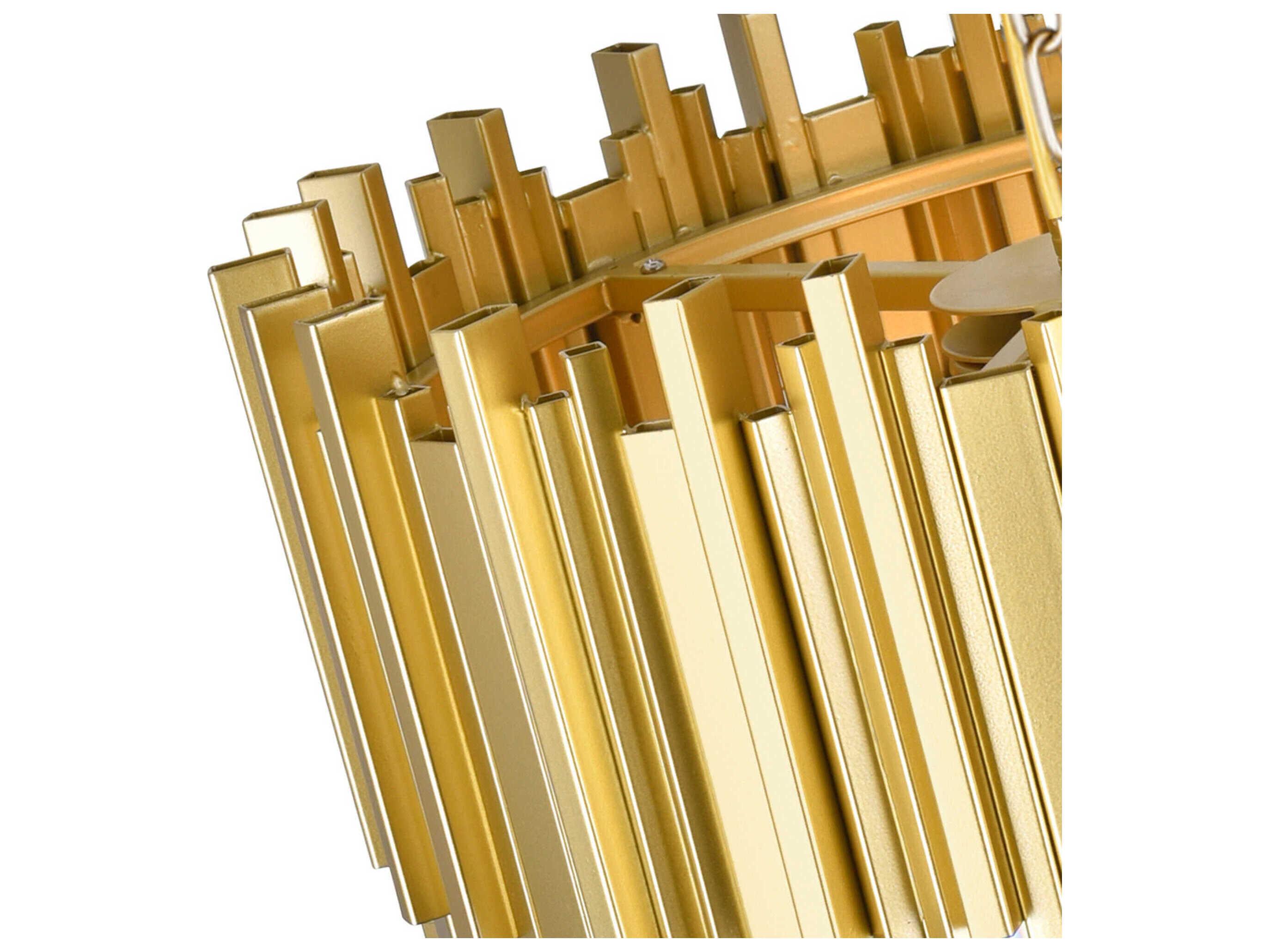 CWI Lighting Deco 7-Light Medallion Gold Chandelier