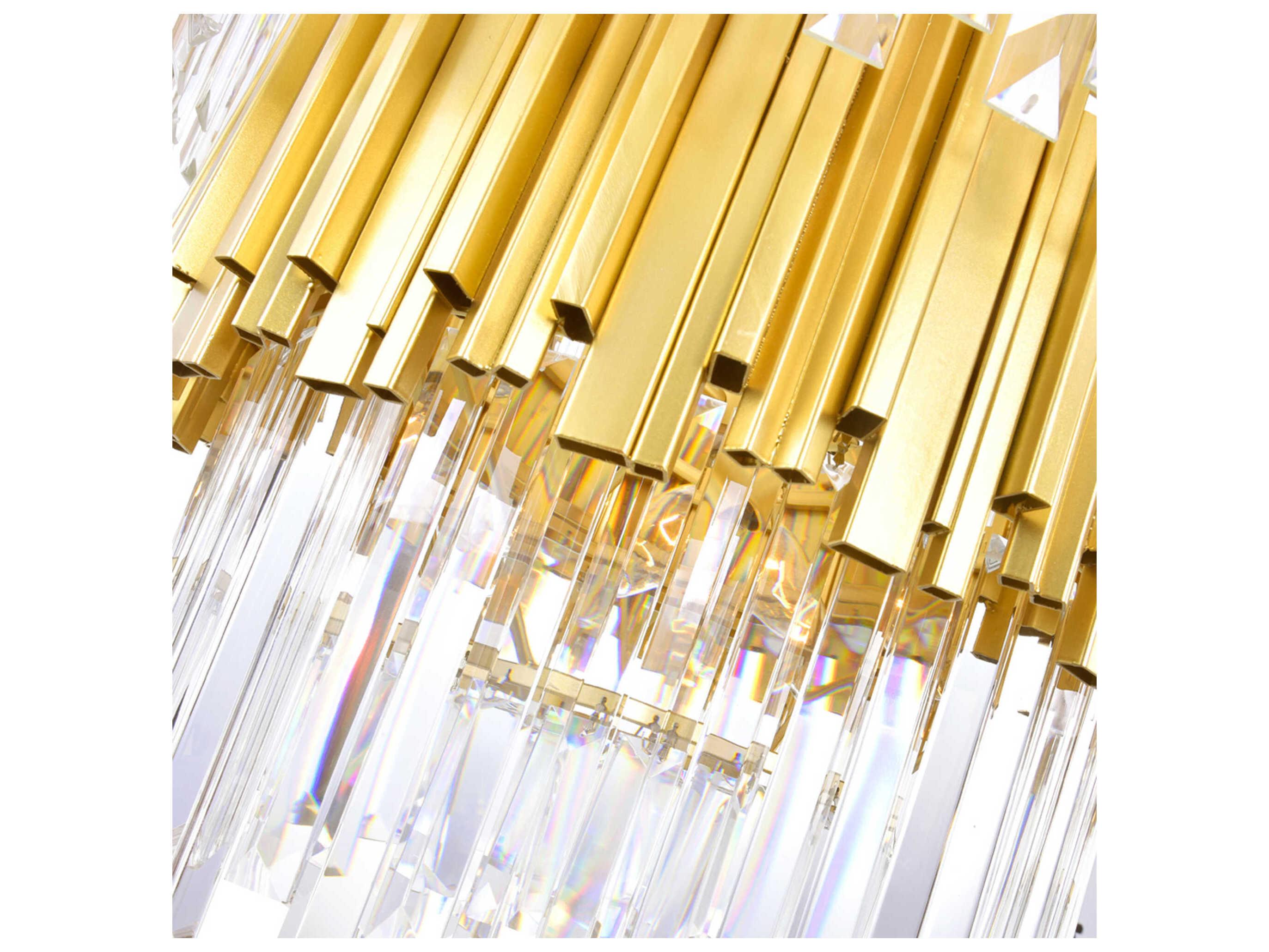 CWI Lighting Deco 12-Light Medallion Gold Tiered Chandelier