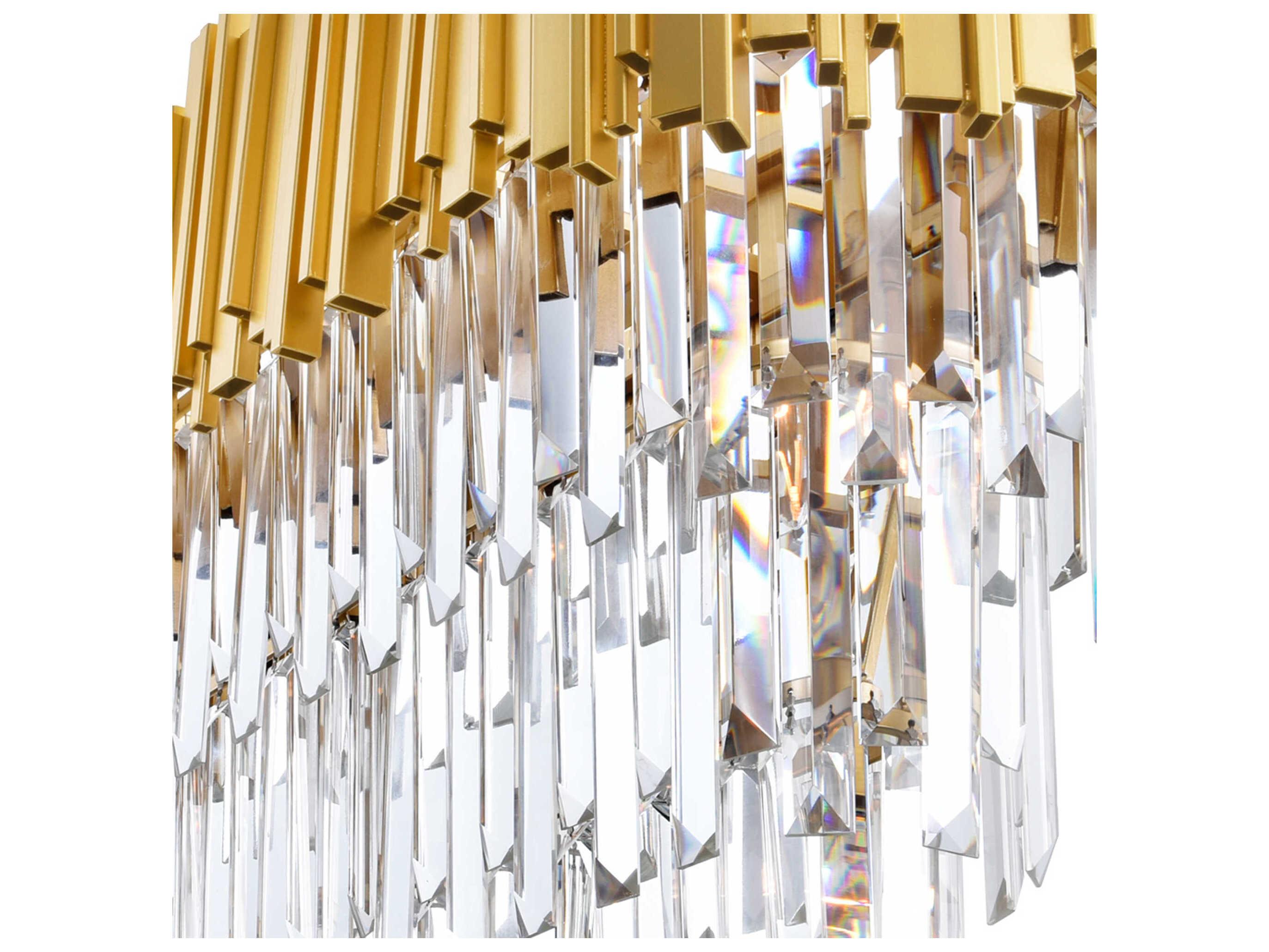 CWI Lighting Deco 9-Light Medallion Gold Linear Island Pendant