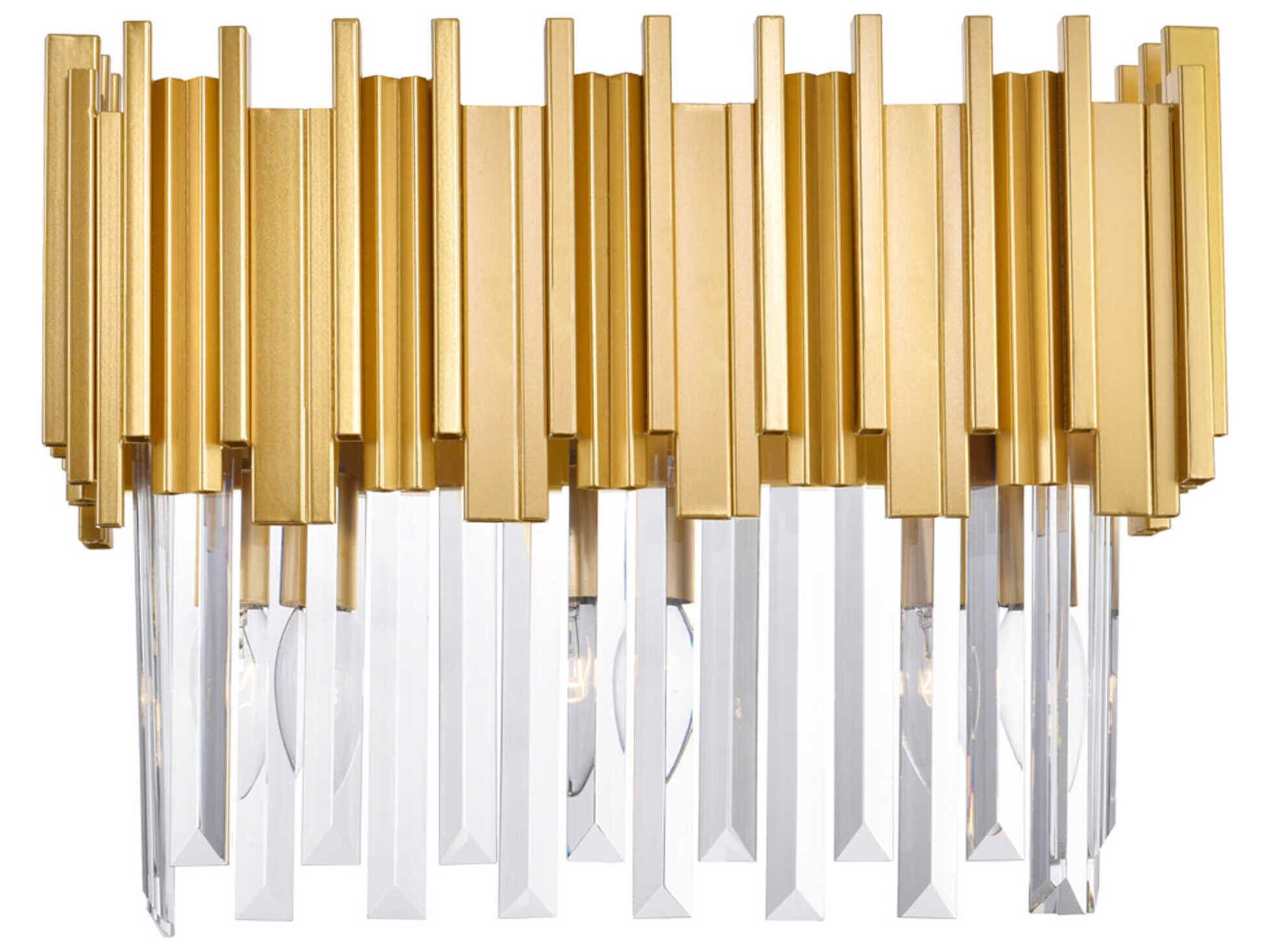 CWI Lighting Deco 3-Light Medallion Gold Vanity Light