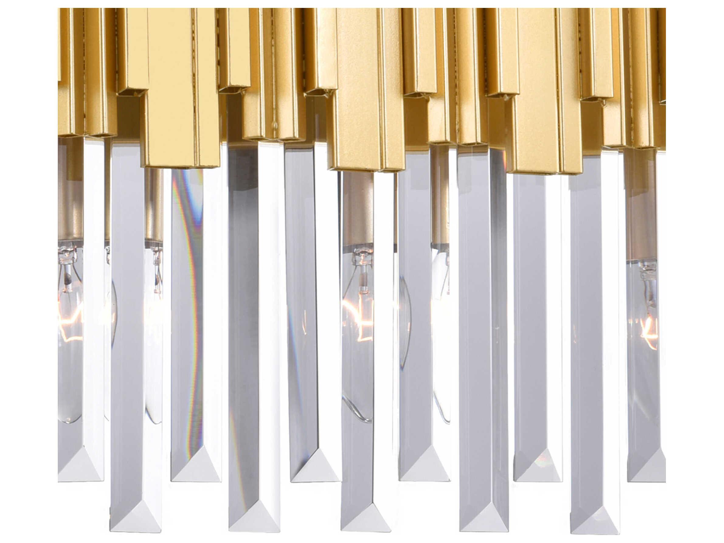 CWI Lighting Deco 3-Light Medallion Gold Vanity Light