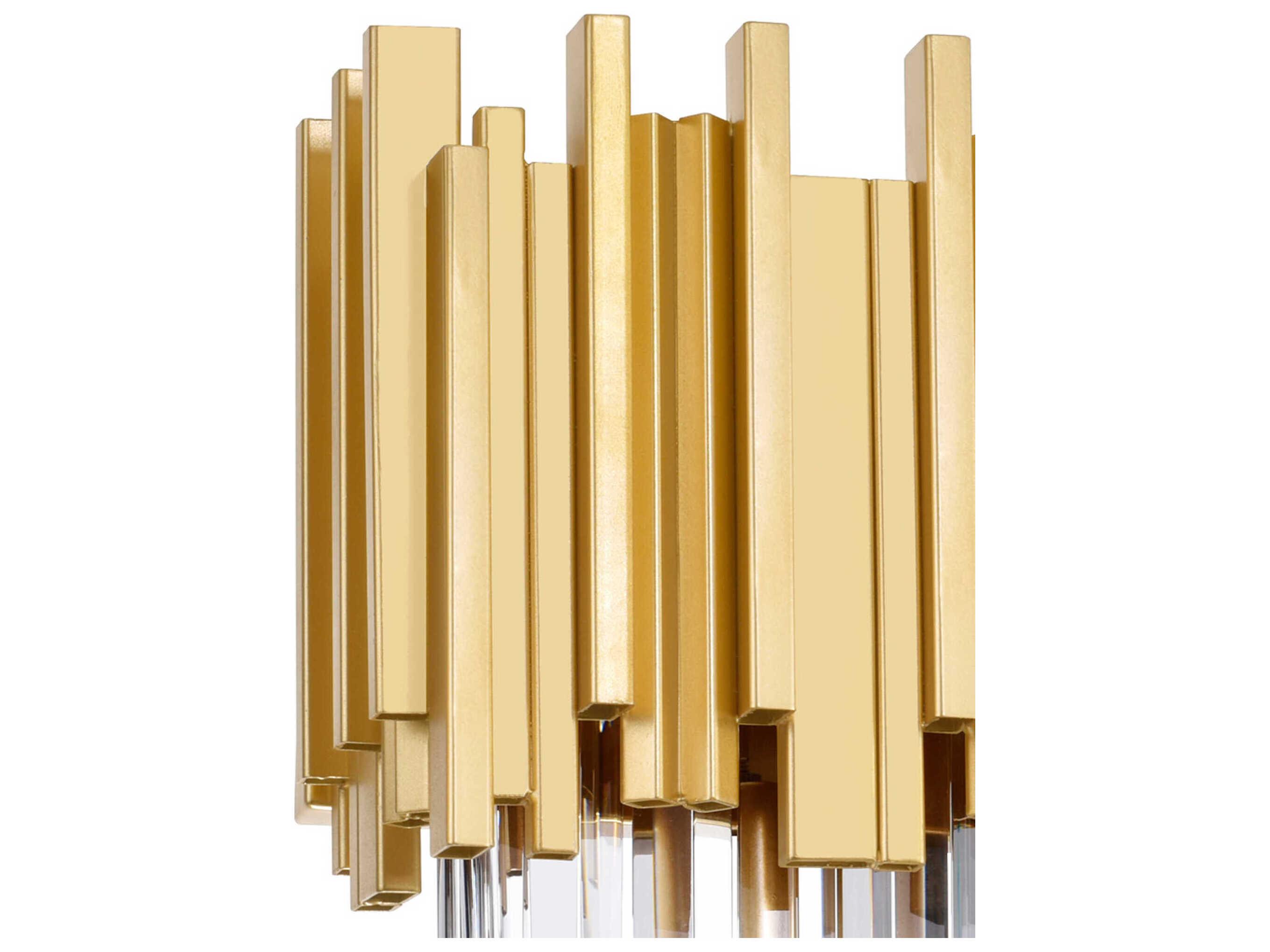 CWI Lighting Deco 1-Light Medallion Gold Wall Sconce