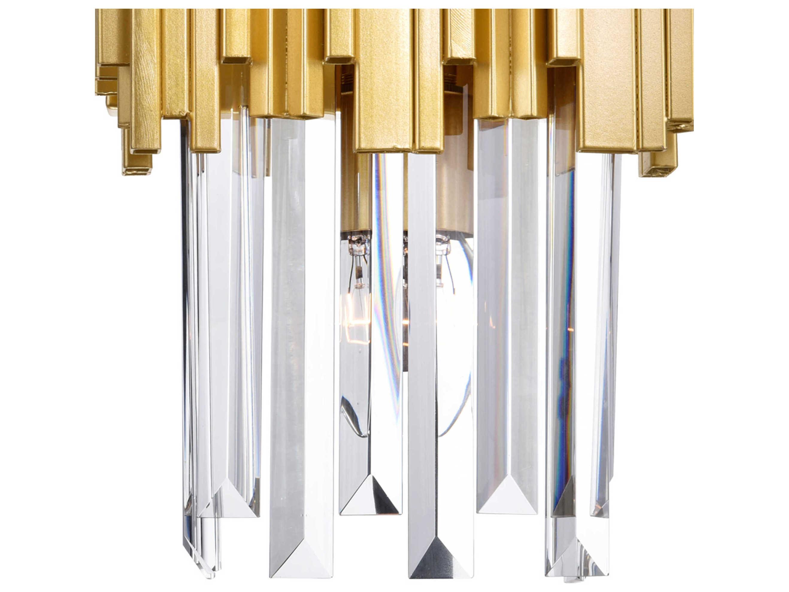 CWI Lighting Deco 1-Light Medallion Gold Wall Sconce