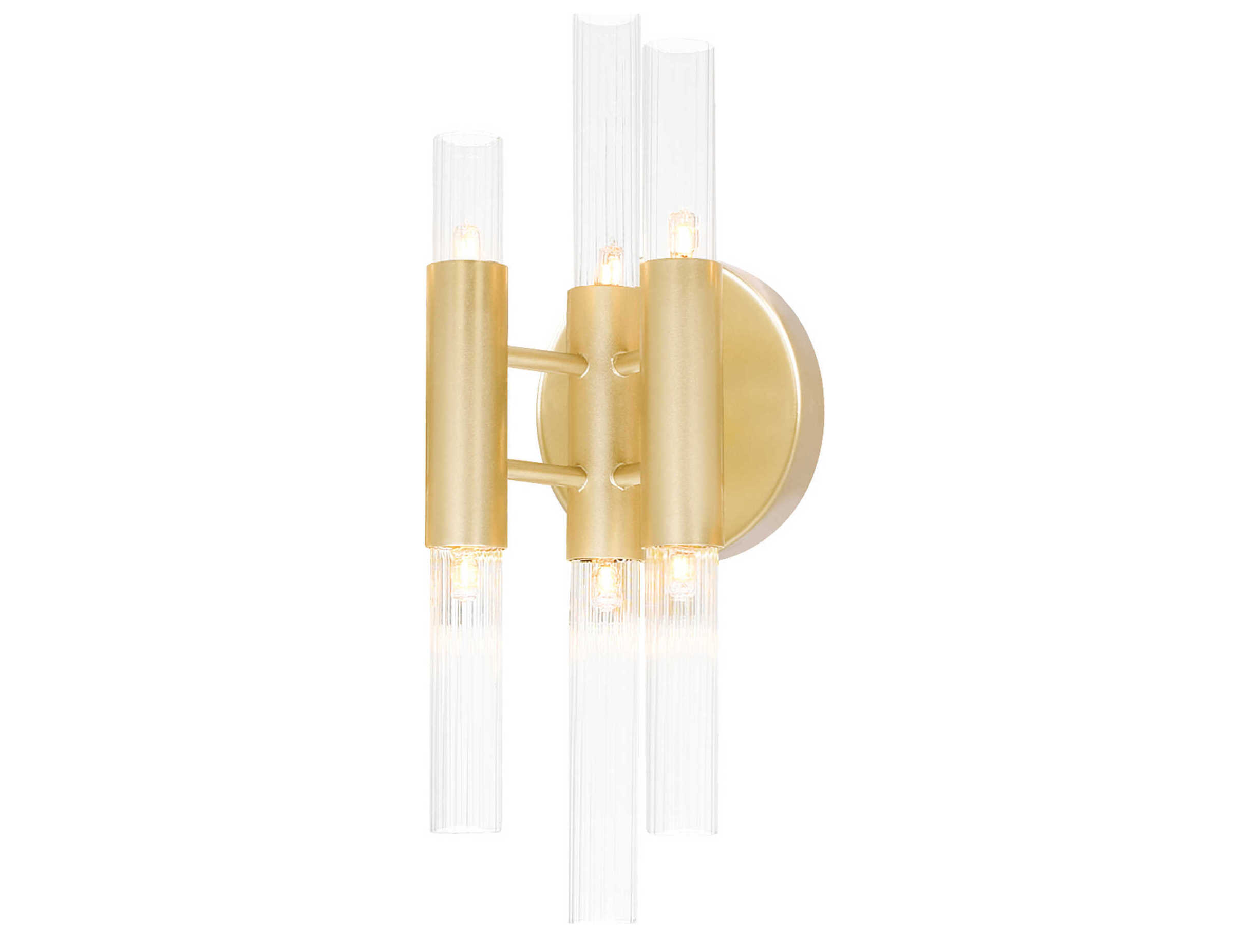 CWI Lighting Orgue 6-Light Satin Gold Vanity Light