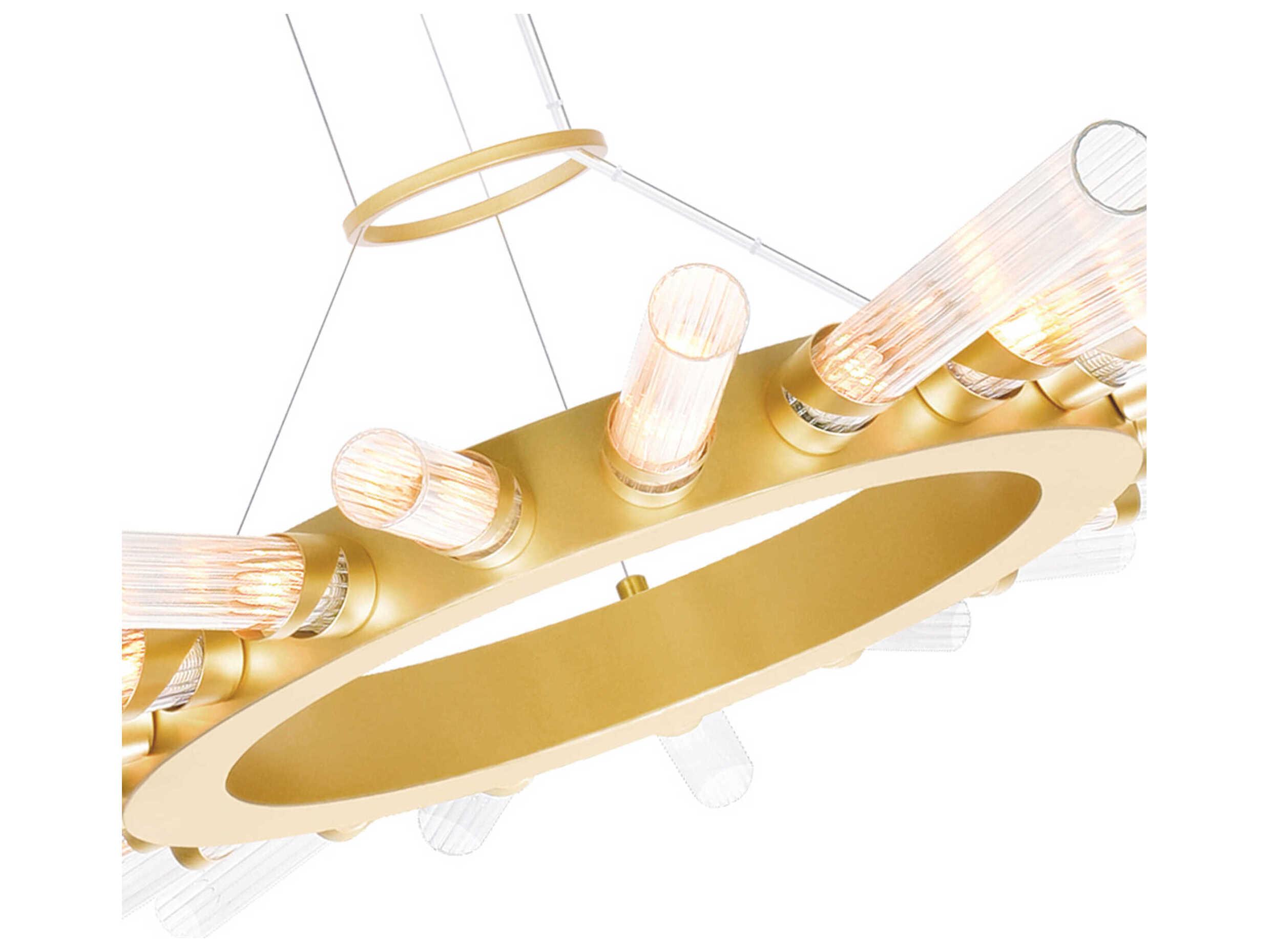 CWI Lighting Collar 21-Light Satin Gold Chandelier