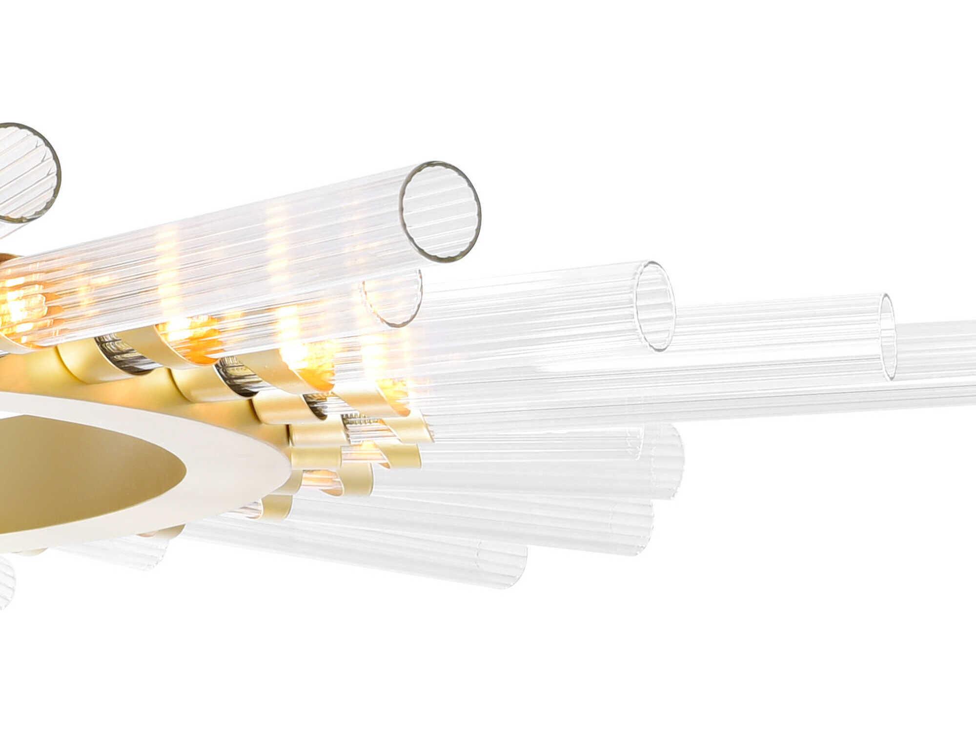 CWI Lighting Collar 21-Light Satin Gold Chandelier