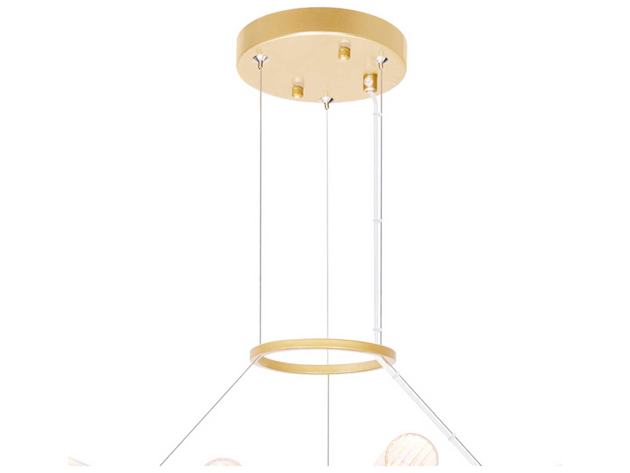 CWI Lighting Collar 21-Light Satin Gold Chandelier