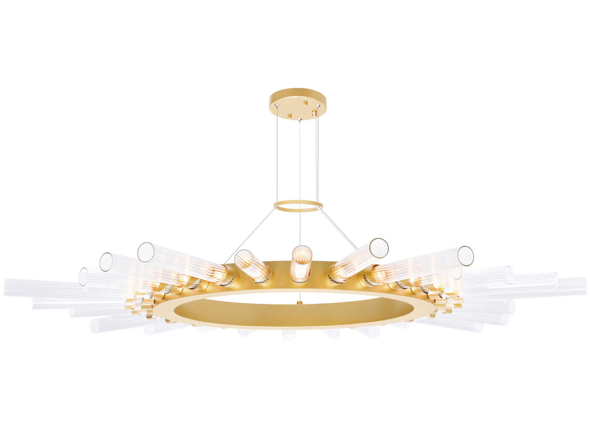 CWI Lighting Collar 28-Light Satin Gold Chandelier