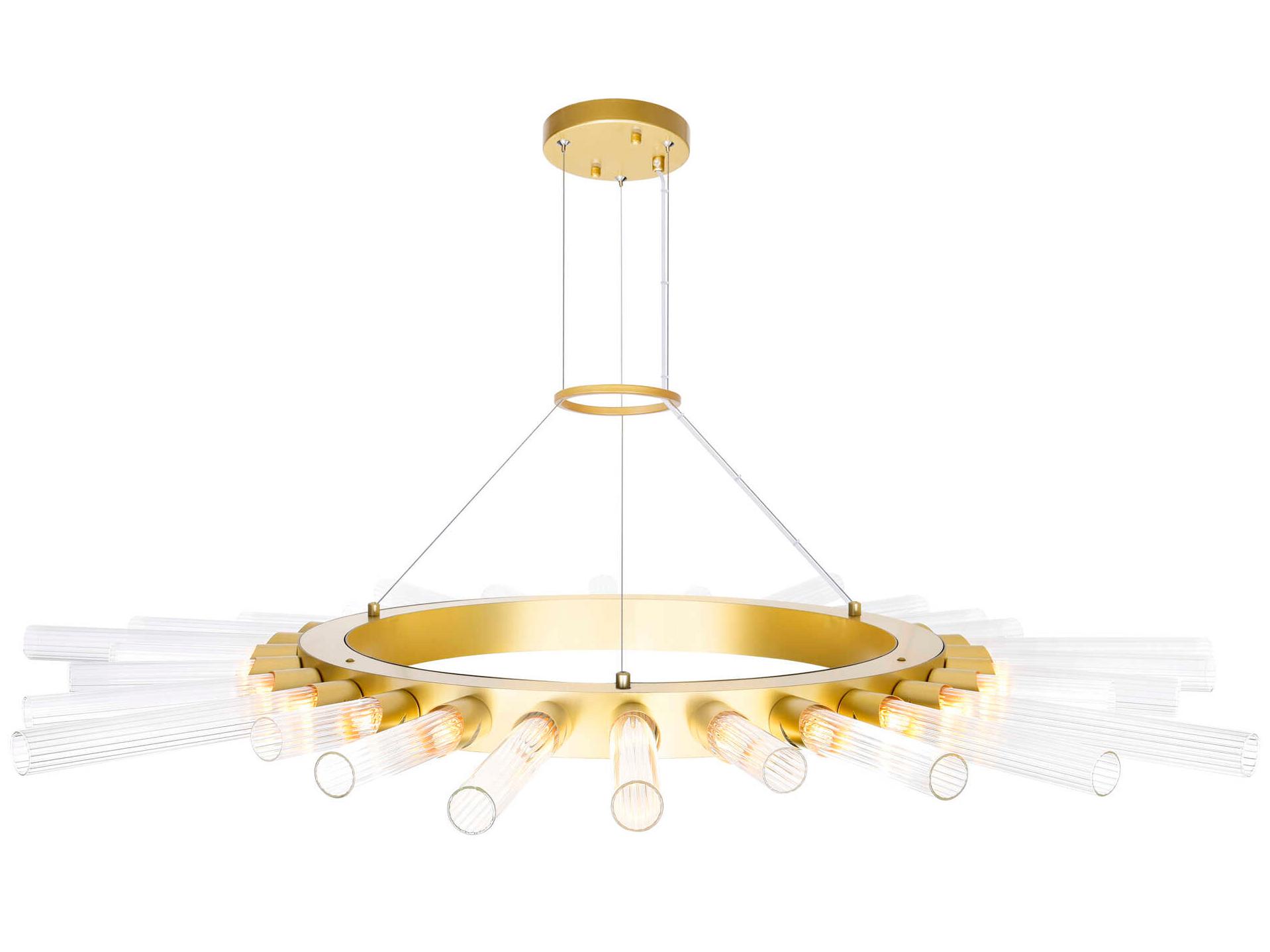 CWI Lighting Collar 28-Light Satin Gold Chandelier
